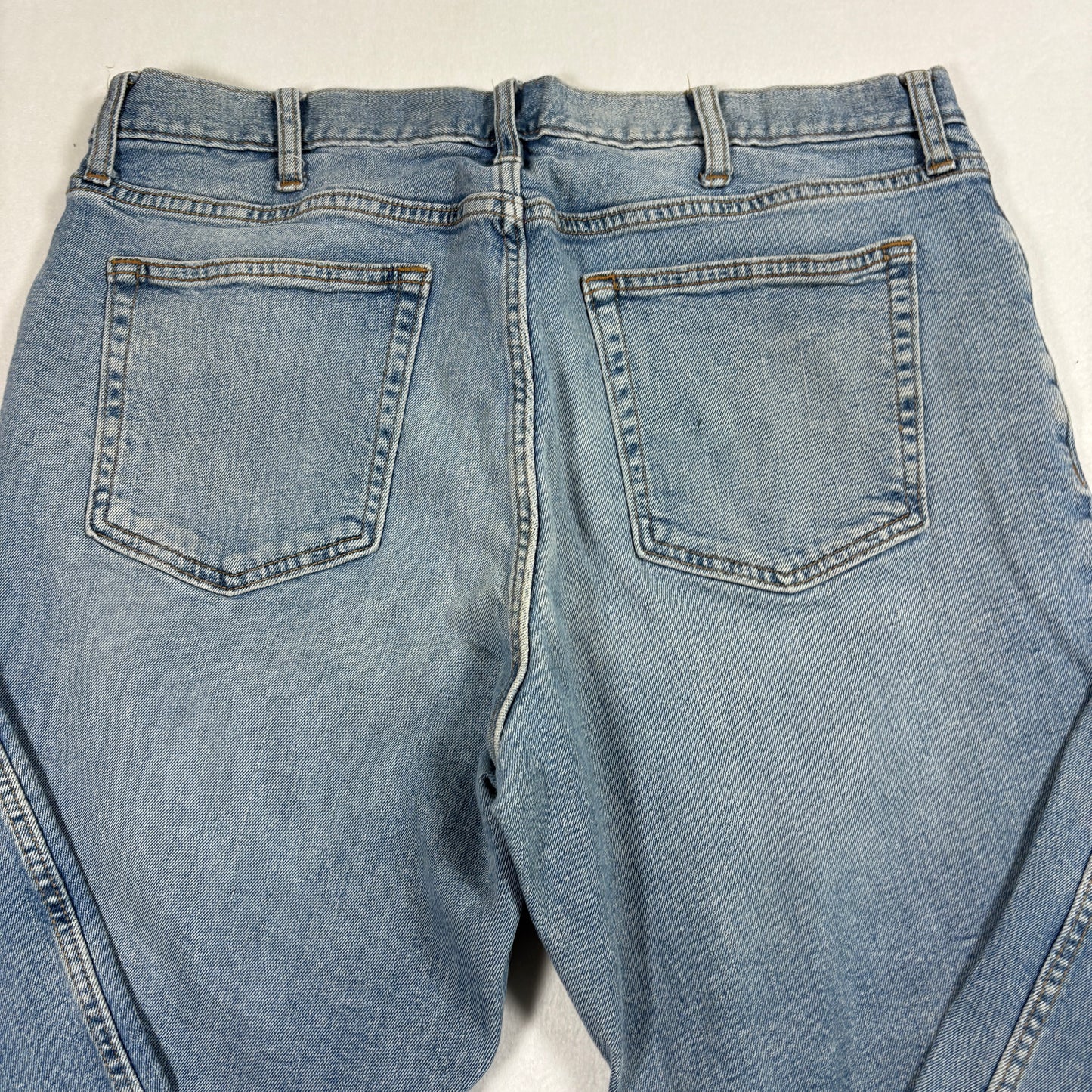 Vintage Mens Jeans 38x30 Light Wash Straight Leg Denim Y2K 90s Grunge