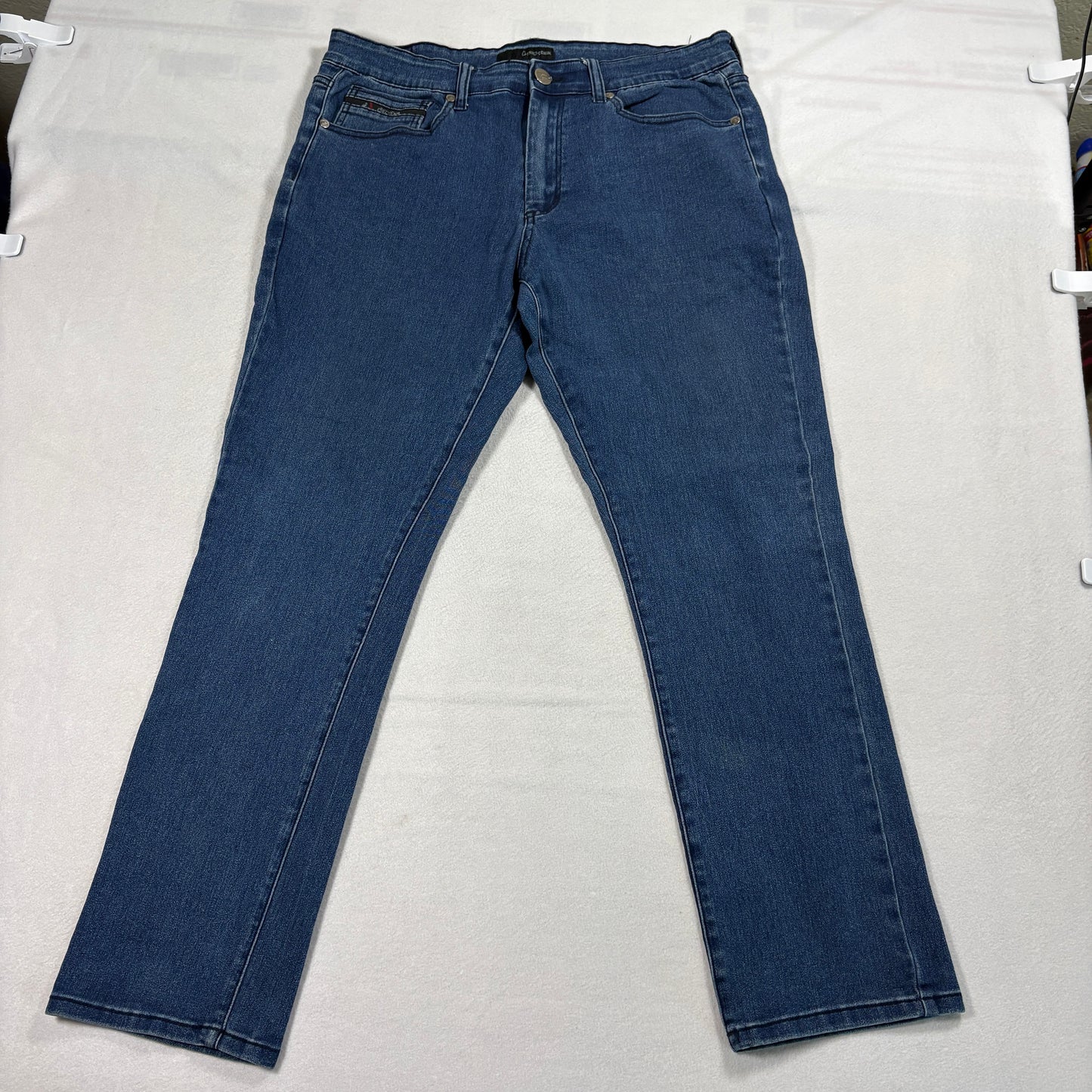 G Fried Denim Slim Jeans Mens 34x30 Blue Stretch Straight Fit Moto Pocket Style