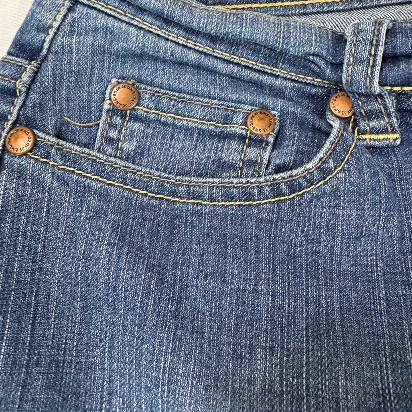 DKNY Jeans Women’s Size 8 Blue Medium Wash Bootcut Denim Stretch Casual Pants