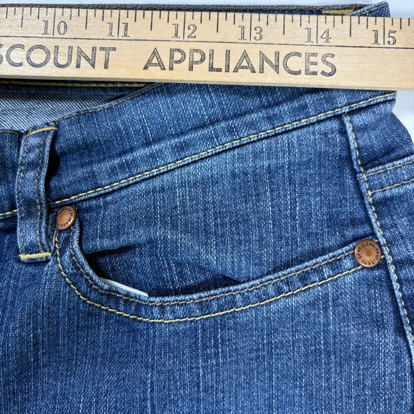 DKNY Jeans Women’s Size 8 Blue Medium Wash Bootcut Denim Stretch Casual Pants