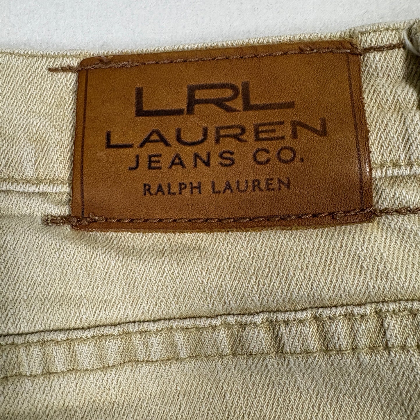 Lauren Ralph Lauren Womens Jeans Sz 16 Beige Straight Leg Denim Y2K Vintage