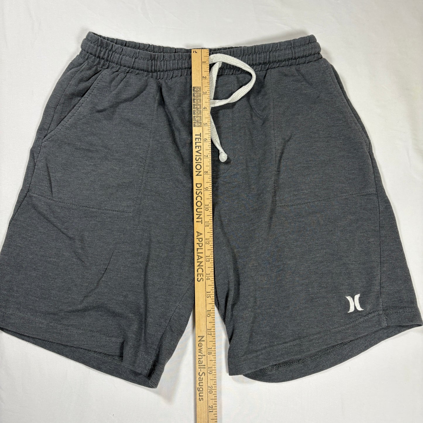 Hurley Men’s Shorts XL Gray Knit Fleece Drawstring Elastic Waist Lounge Casual
