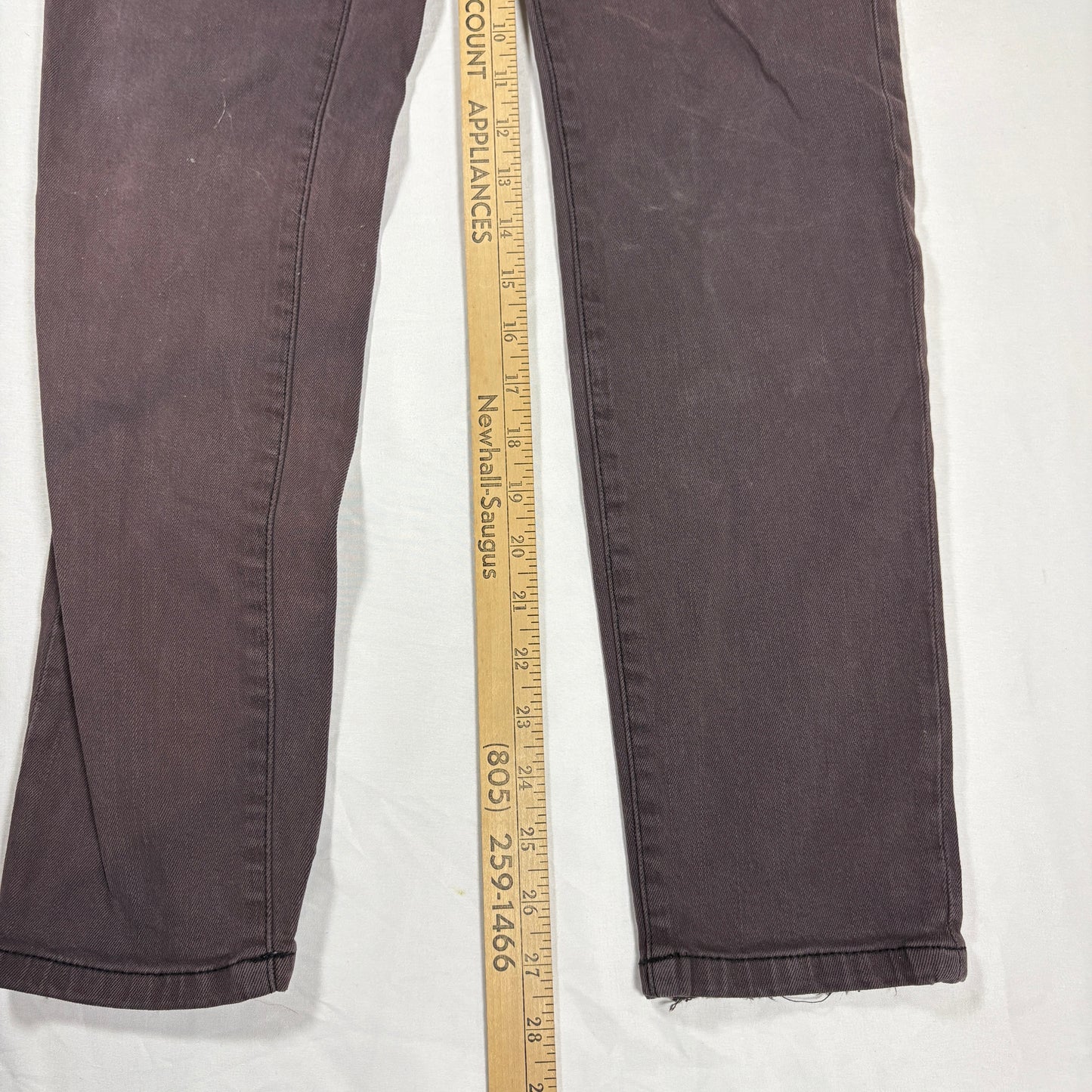 BDG Jeans Women’s 30W 29L High Rise Twig Ankle Gray Slim Raw Hem Floral Patch