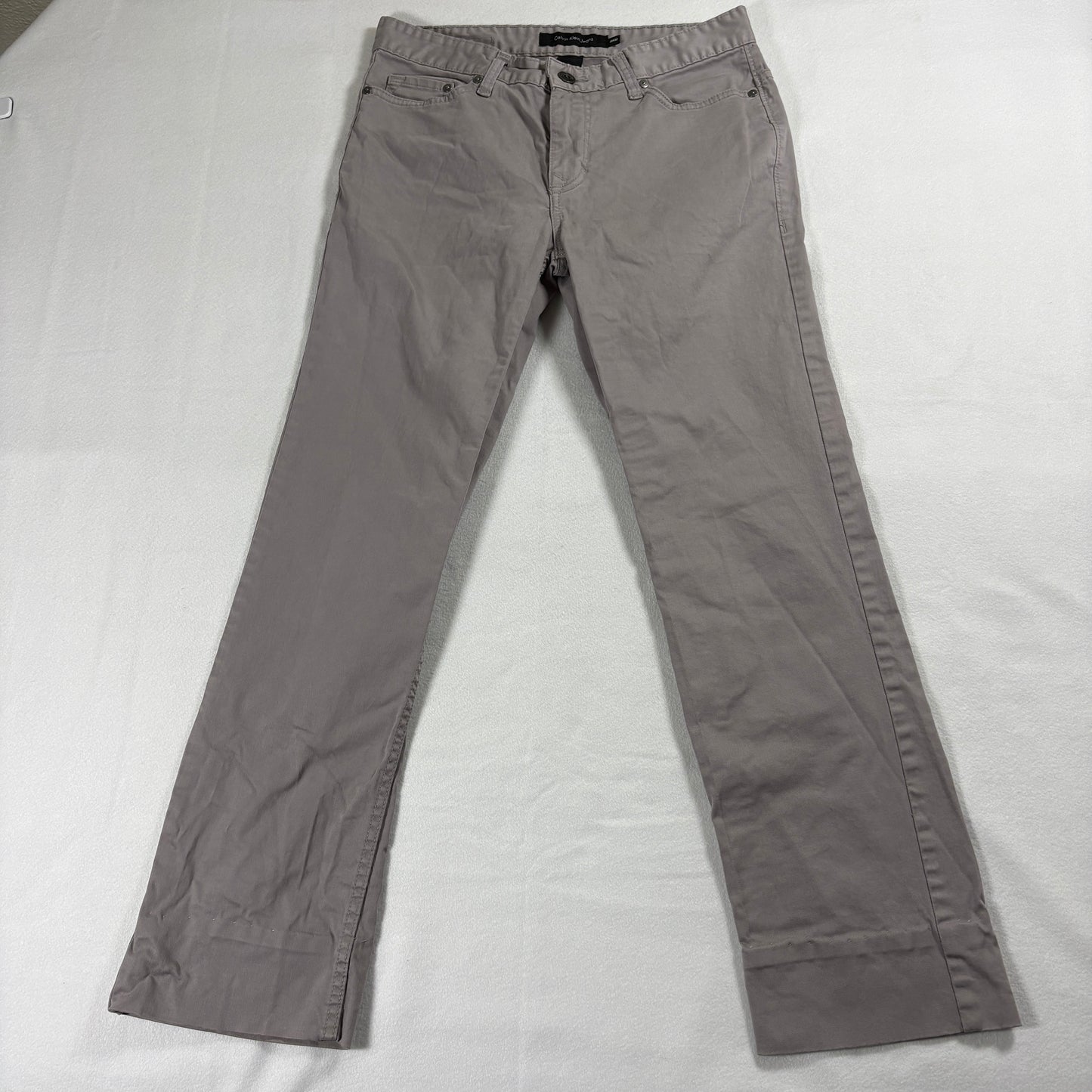 Calvin Klein Jeans Pants Mens 30x32 Gray Straight Fit Casual Stretchwear Classic