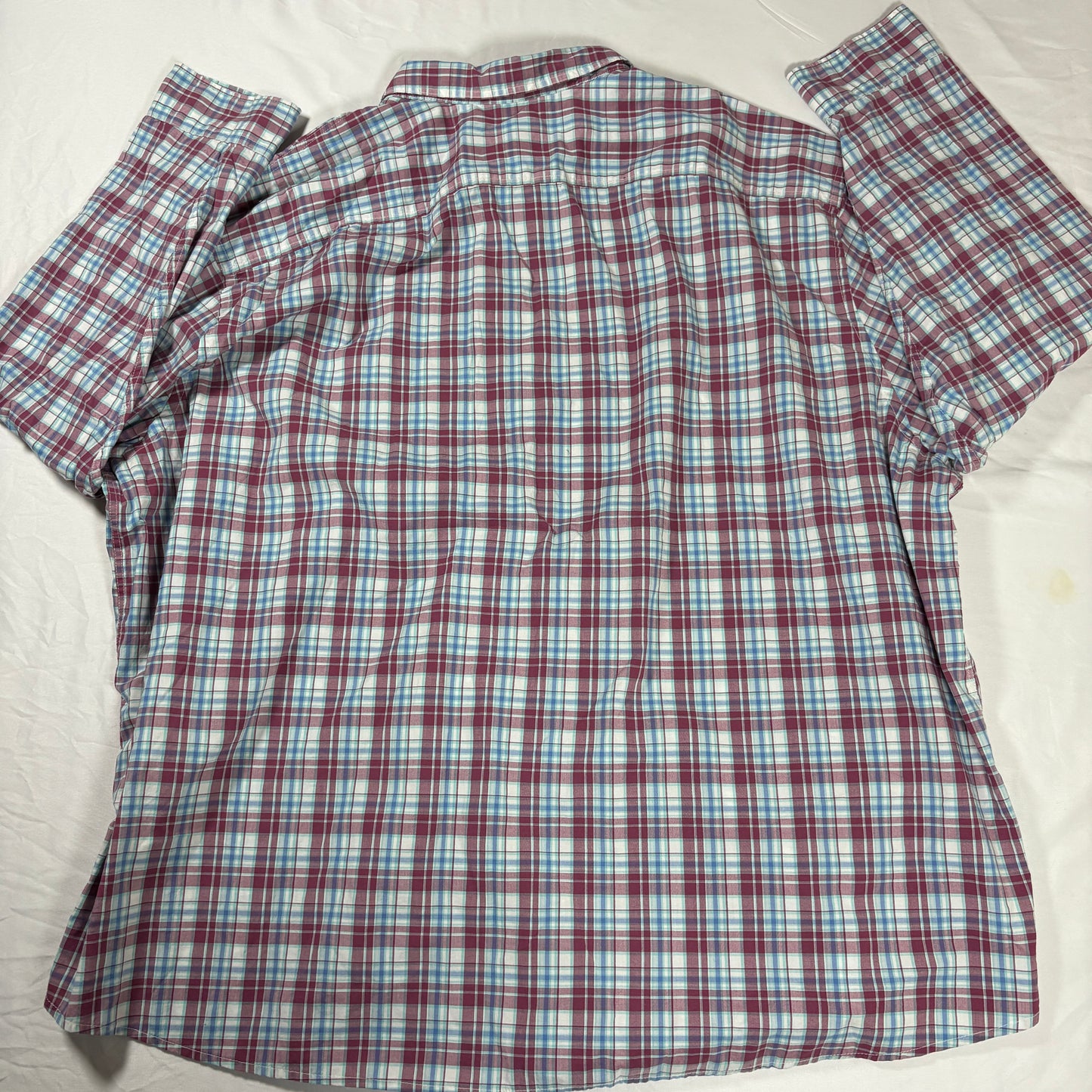 Dockers Men’s Shirt 3XL Supreme Flex Plaid Long Sleeve Button Up Casual Big