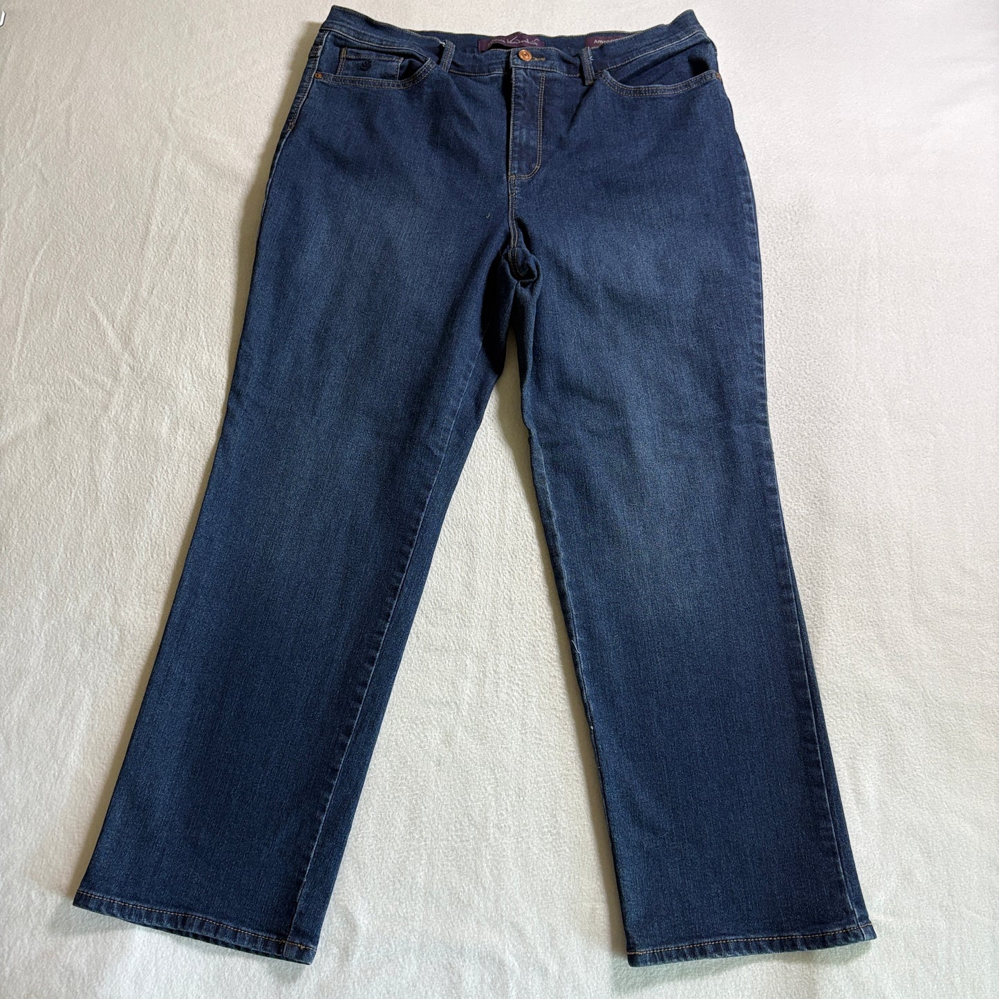 Gloria Vanderbilt Amanda Jeans Women’s 14S Fits Like 34X27 Straight Blue Stretch
