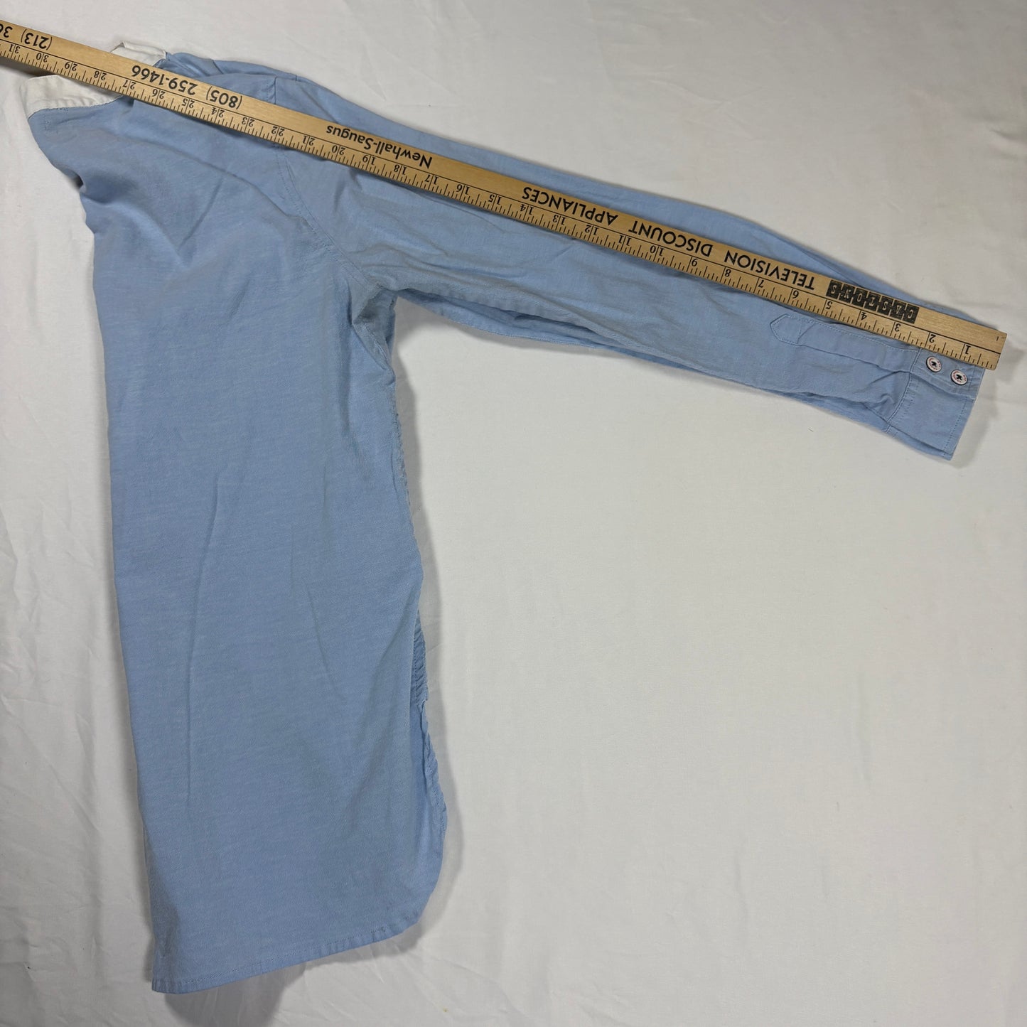 U.S. Polo Assn Women’s Shirt M Blue Button Down Long Sleeve Casual Stretch Top