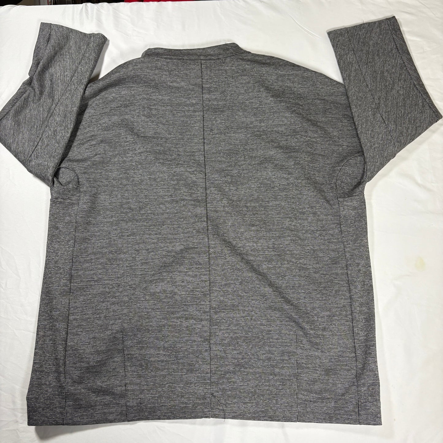Banana Republic Women’s Blazer XL Petite Gray Houndstooth Open Front Jacket NWT