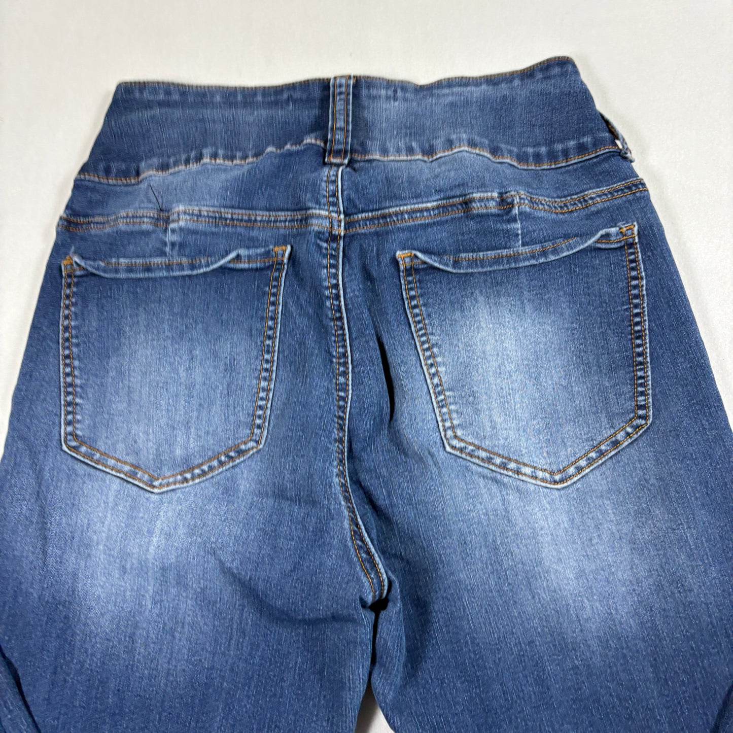 iT Womens Tess Petite Jeans 10P Blue High Rise Curvy Skinny Y2K Vintage Denim