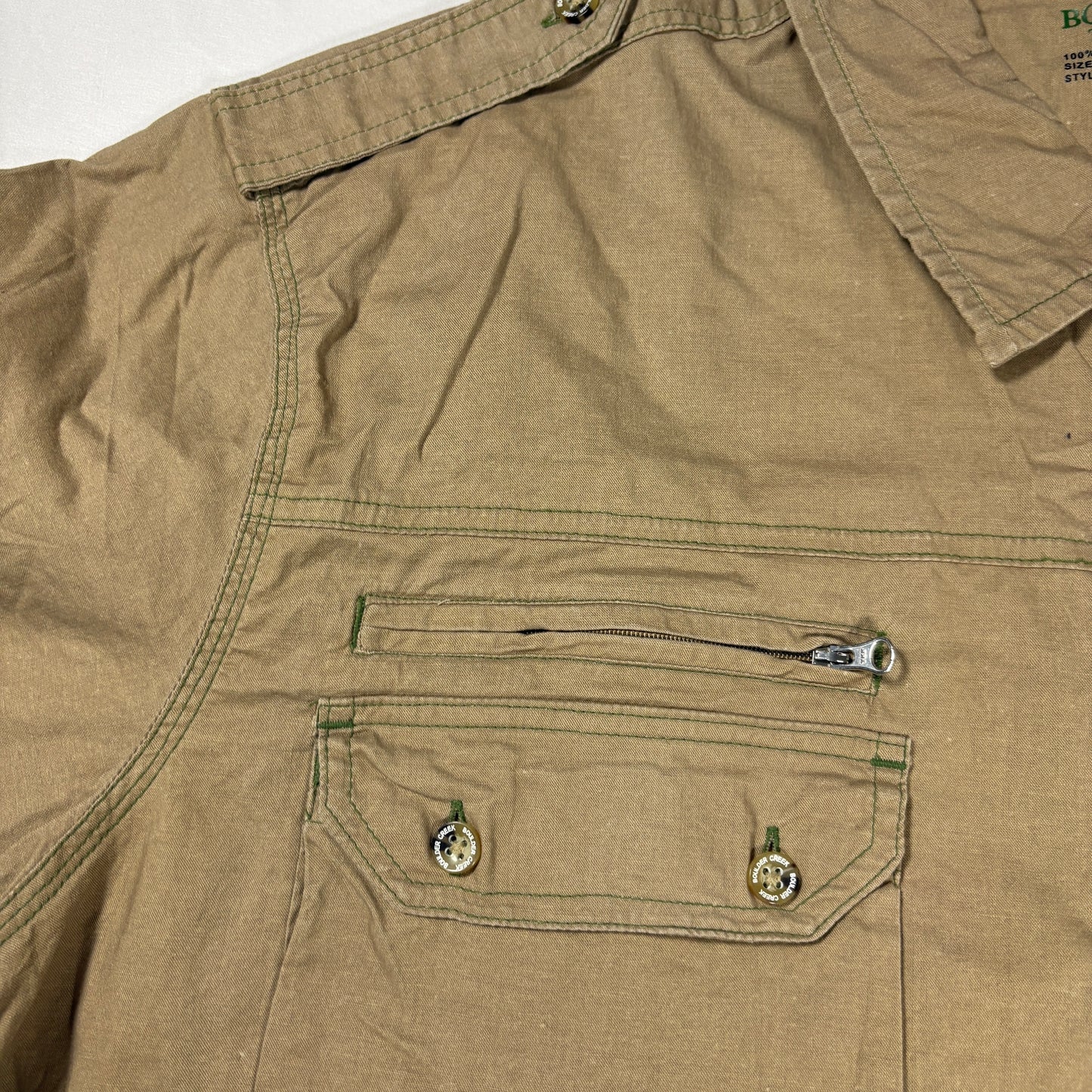 Boulder Creek Men’s 4XL Khaki Short Sleeve Utility Shirt Multi Pocket Outdoor