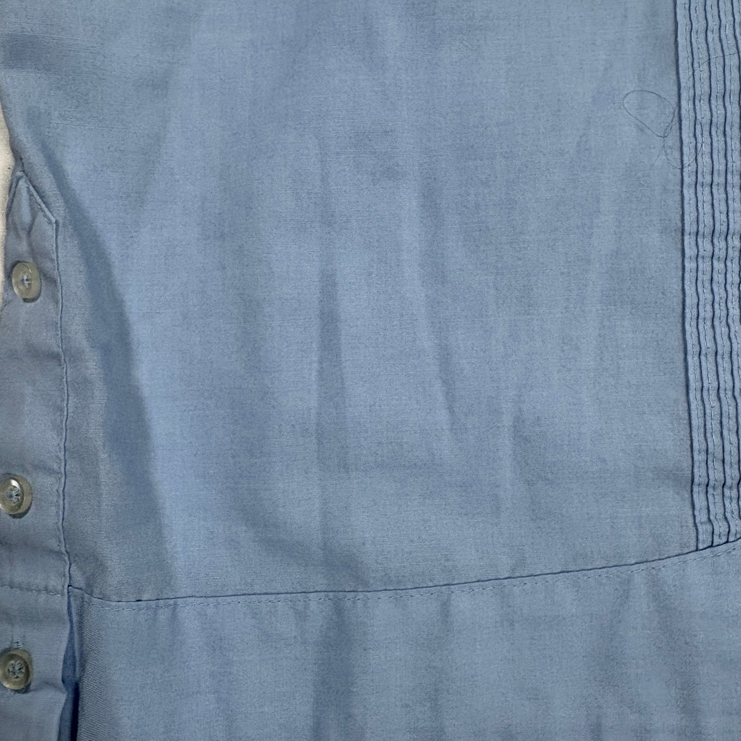 Havanera Co Men’s 2XL Blue Guayabera Embroidered Cuban Shirt Short Sleeve Casual