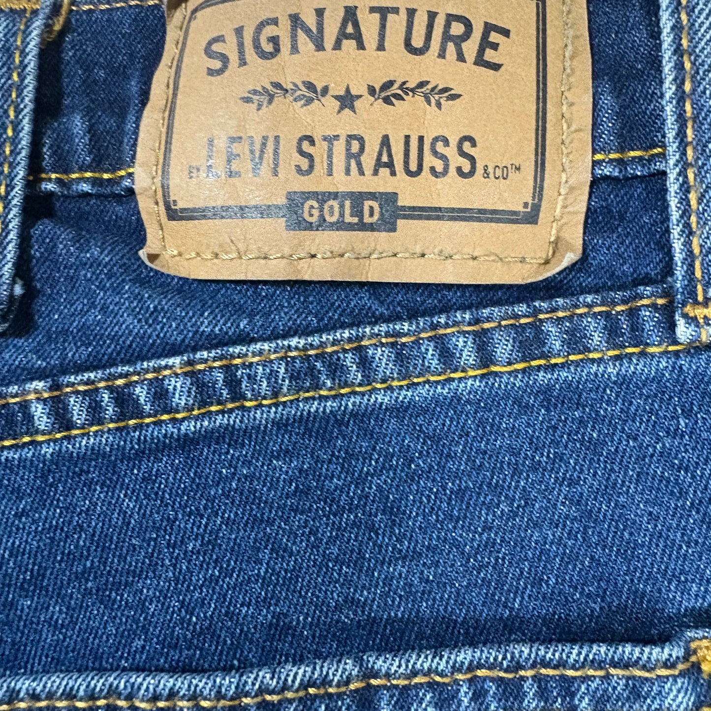 Levi Strauss Signature Men’s 42x30 Relaxed Fit Blue Denim Jeans Baggy Classic
