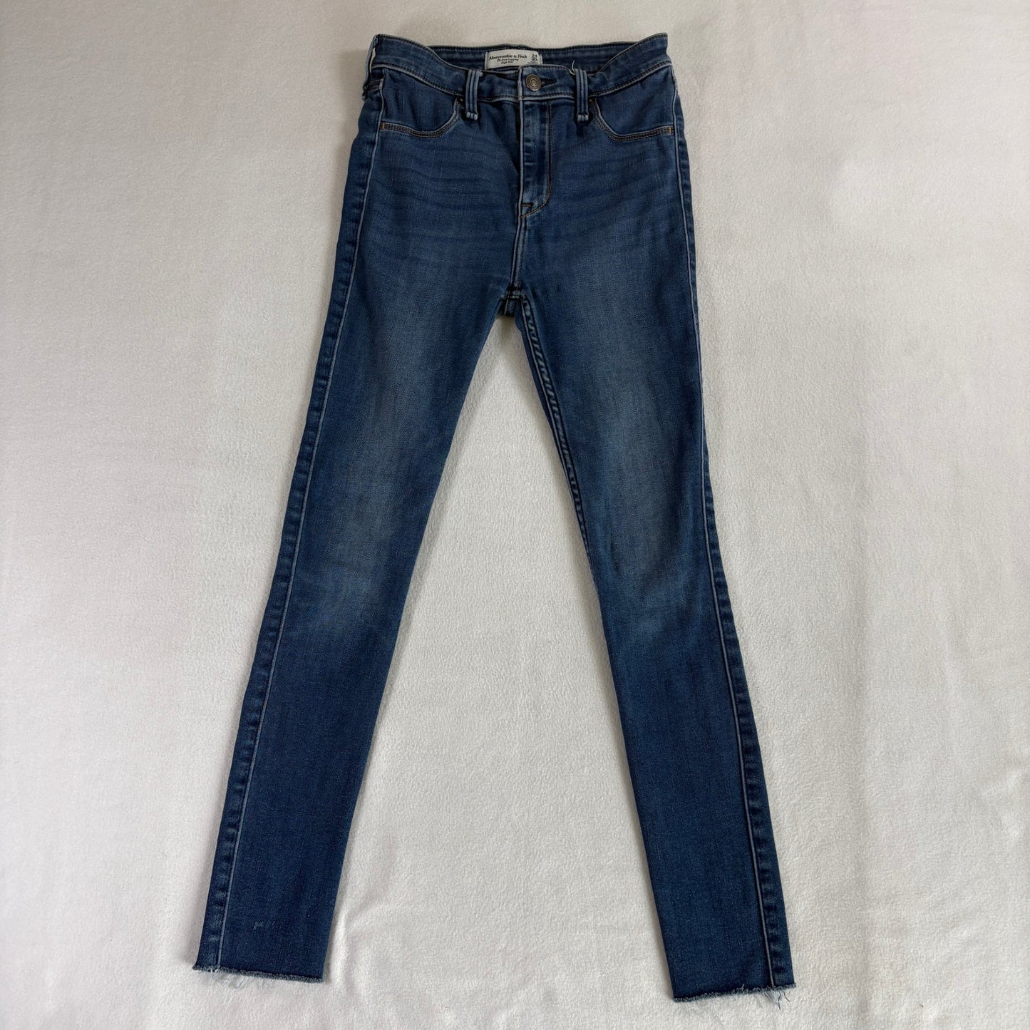 Abercrombie & Fitch The Jean Legging High Rise Skinny Blue Size 24 Raw Hem
