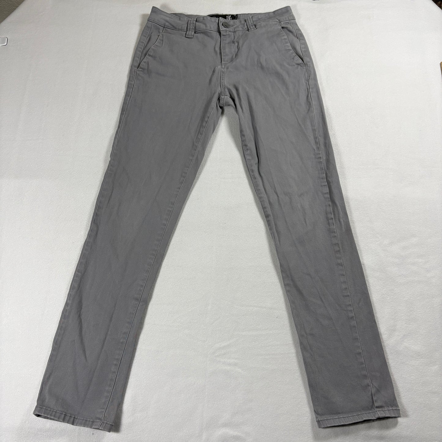 RSQ Pants Mens 30x32 Gray London Skinny Stretch Chino Streetwear Casual Fit Wear