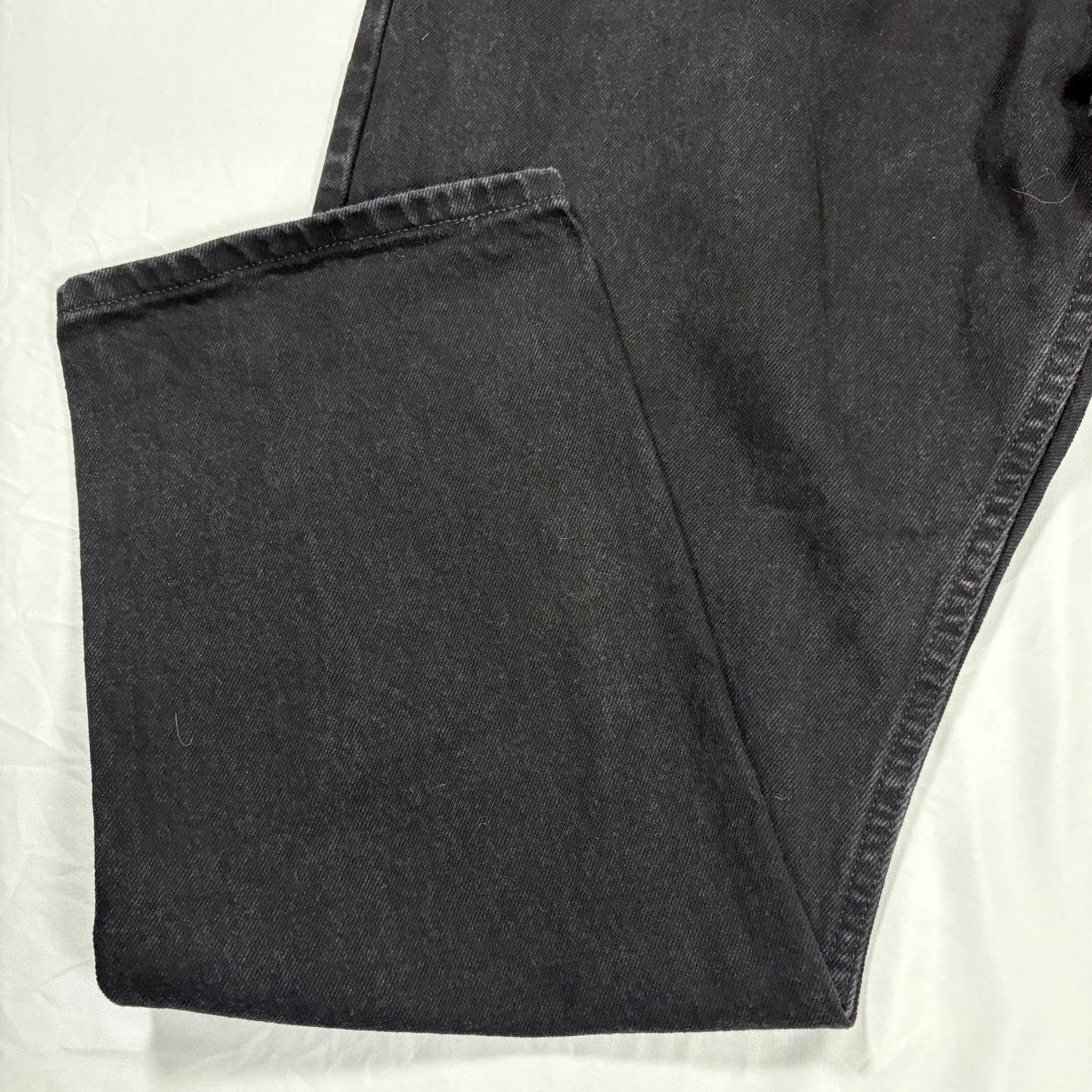 Wrangler Regular Fit Men’s 42x30 Black Denim Jeans Classic Straight Baggy Vintage