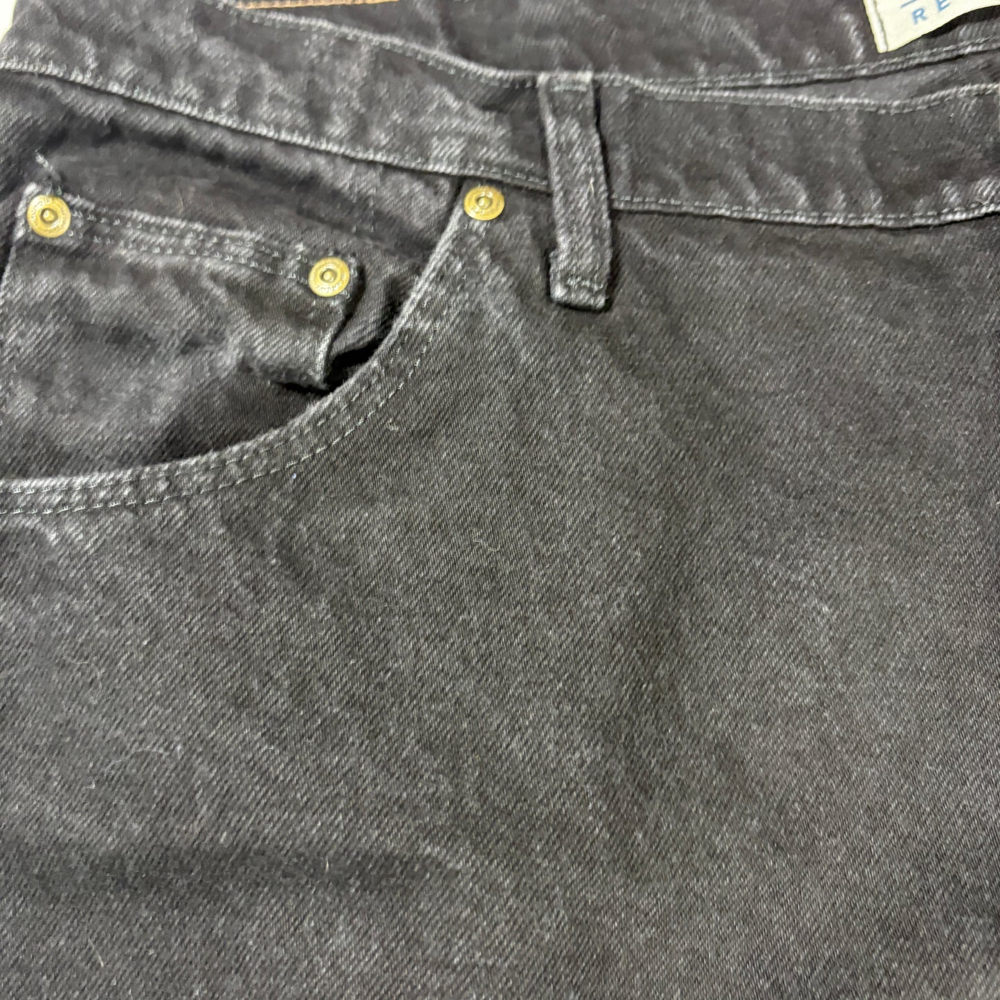 Wrangler Regular Fit Men’s 42x30 Black Denim Jeans Classic Straight Baggy Vintage