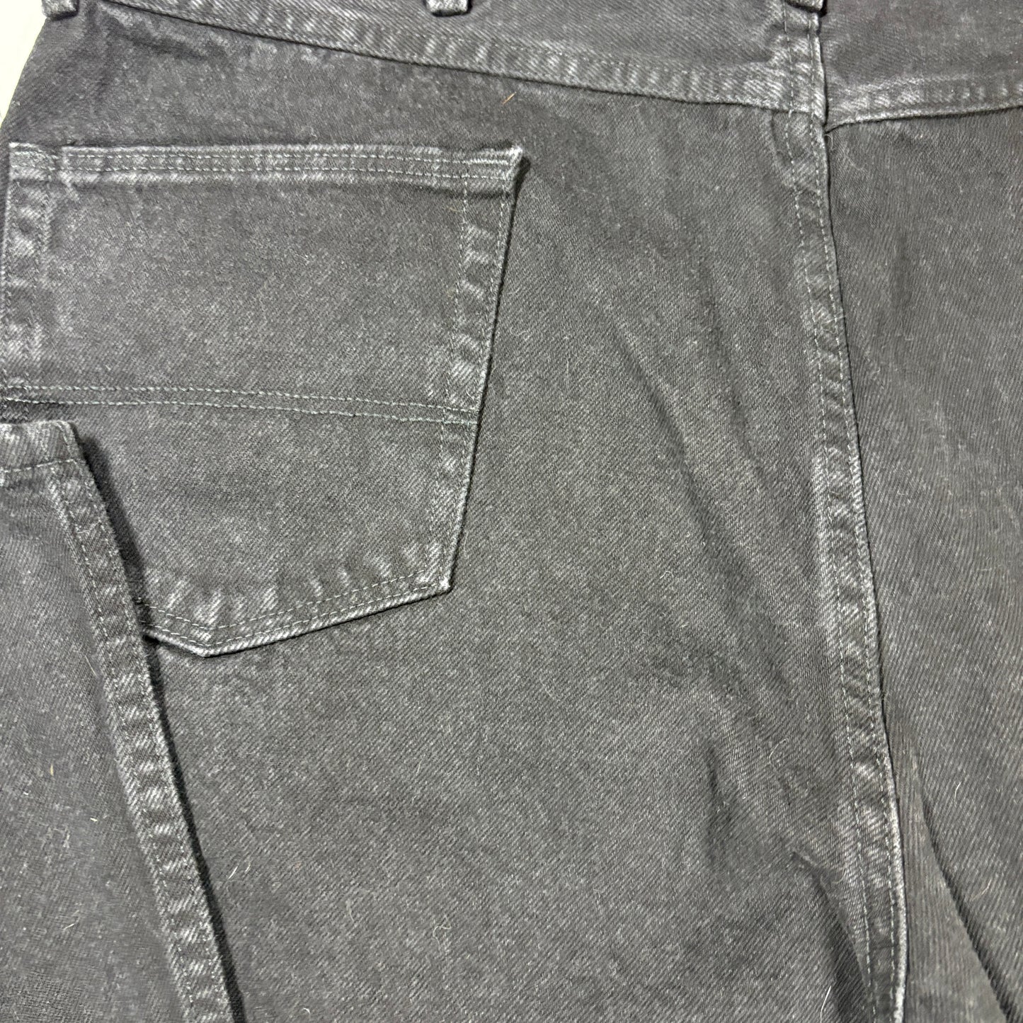 Wrangler Regular Fit Men’s 42x30 Black Denim Jeans Classic Straight Baggy Vintage