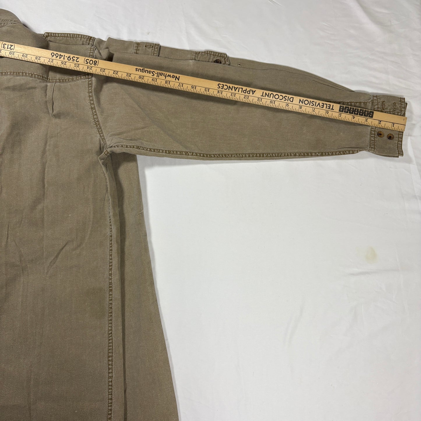 Cabela's Outdoor Gear Shirt M Tall Khaki Button Up Utility Pockets 100% Cotton