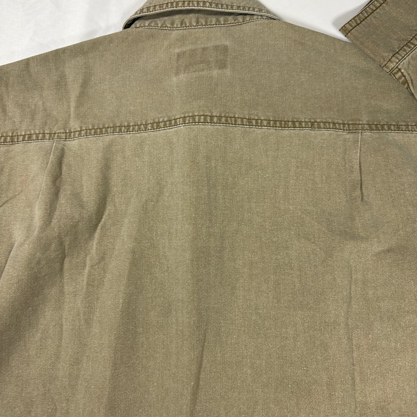 Cabela's Outdoor Gear Shirt M Tall Khaki Button Up Utility Pockets 100% Cotton