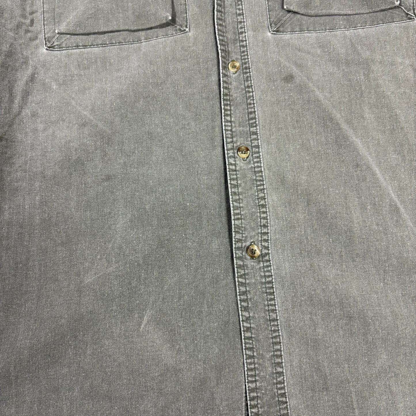 Cabela's Shirt M Green Utility Safari Outdoor Button Up Pockets Epaulets Cotton