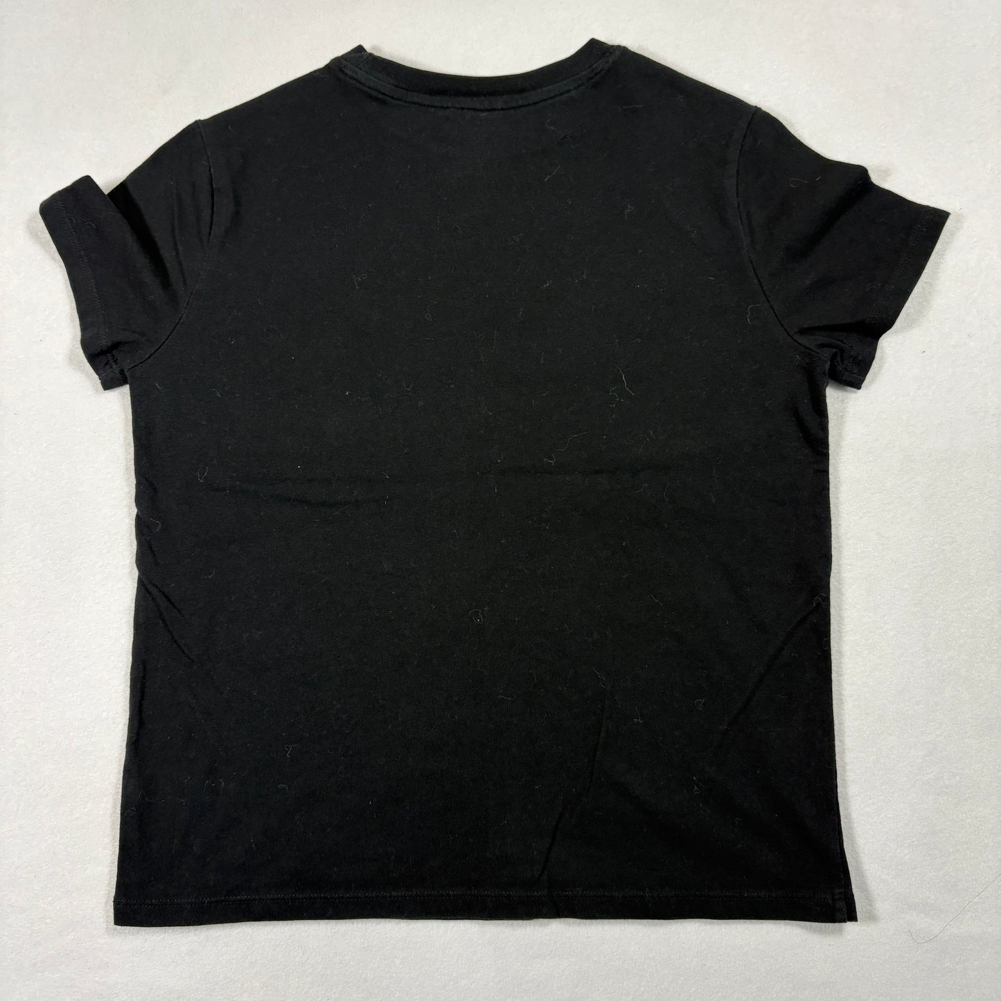 Cat & Jack Kids Youth L 10/12 Black T Shirt Solid Basic School Uniform Layering