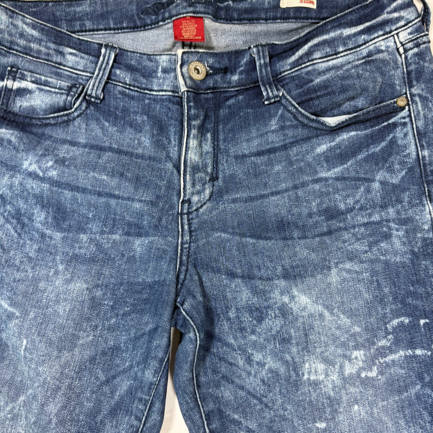 Arizona Jeans Co Jeggings Women 11 Blue Acid Wash Stretch Denim Skinny Fit