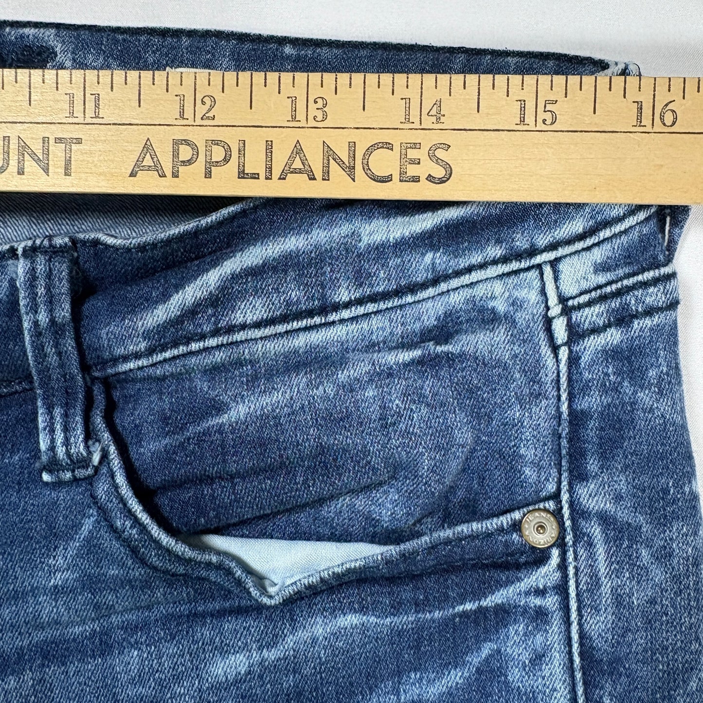 Arizona Jeans Co Jeggings Women 11 Blue Acid Wash Stretch Denim Skinny Fit
