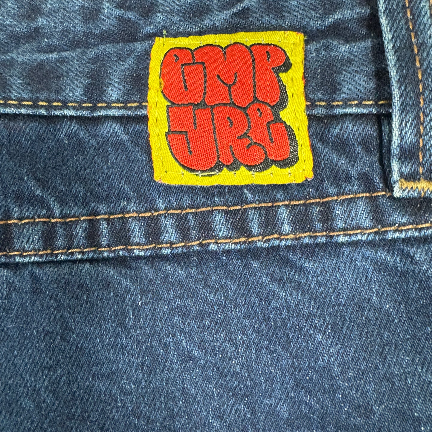 Empyre Mens Baggy Jeans 34 Blue Denim Y2K Skate Grunge 90s Wide Leg Pants