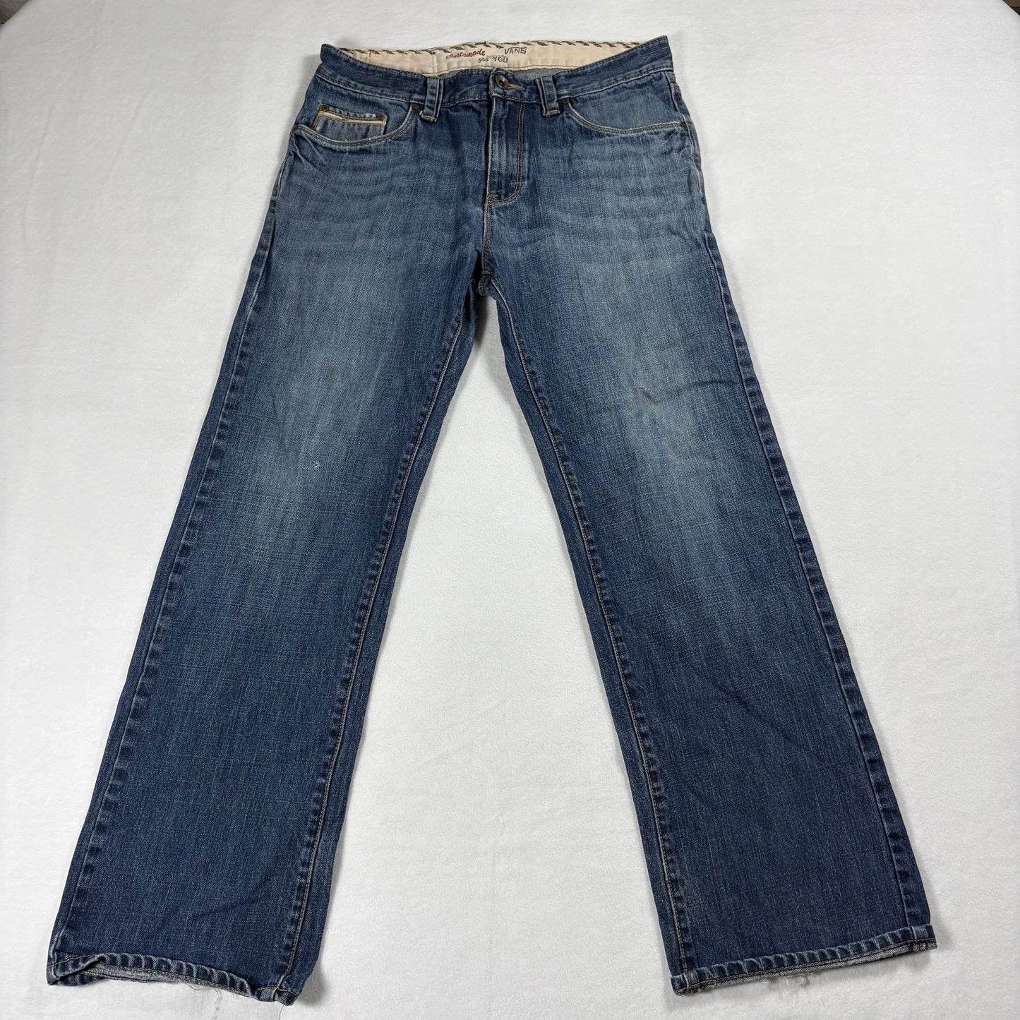 Vans Jeans Mens Size 32x30 Vintage Y2K Straight Blue Denim Skatewear Classic 90s