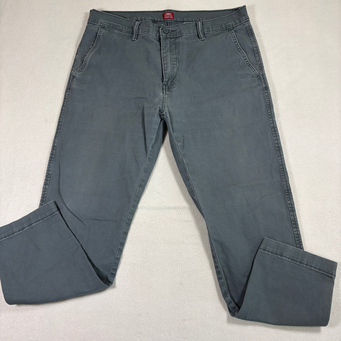 Levi’s XX Chino Pants Mens 34x30 Gray Standard Taper Slim Fit Waterless Casual