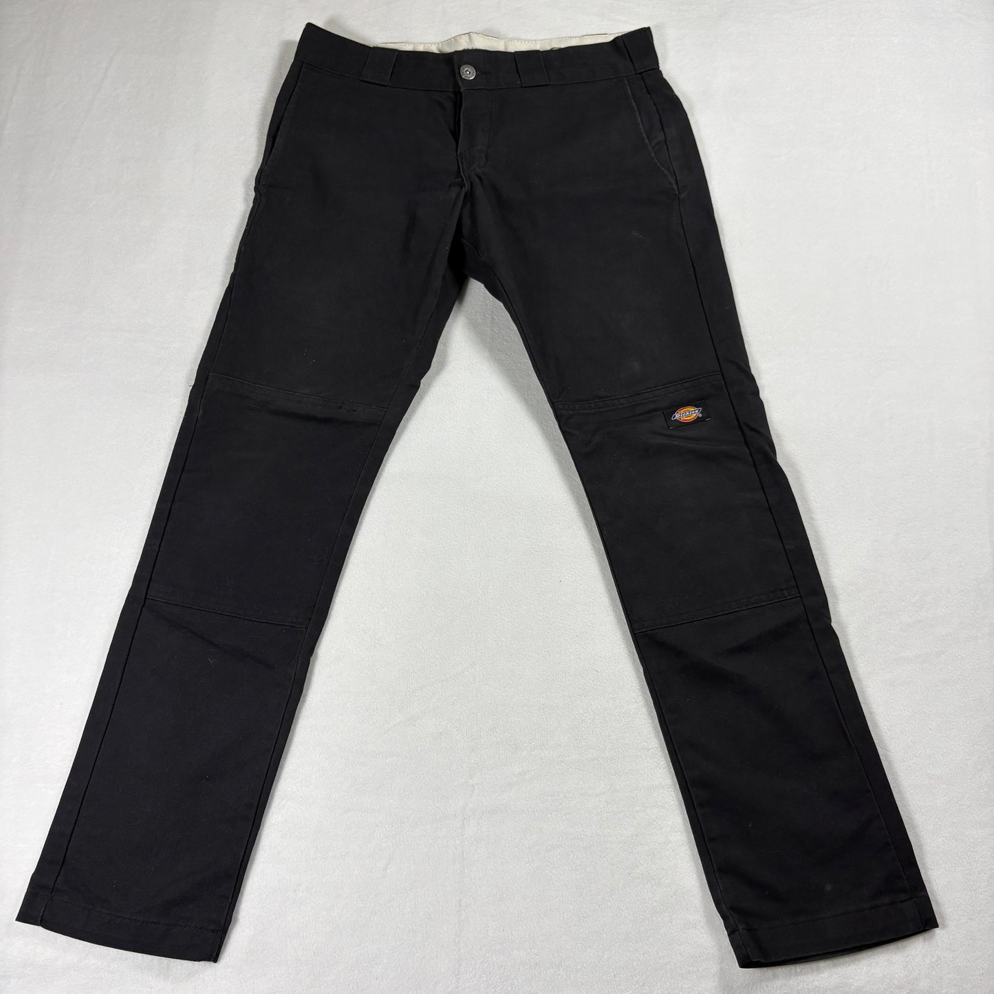 Dickies Pants Mens 29X30 Black Workwear Straight Leg Skate Streetwear Distressed