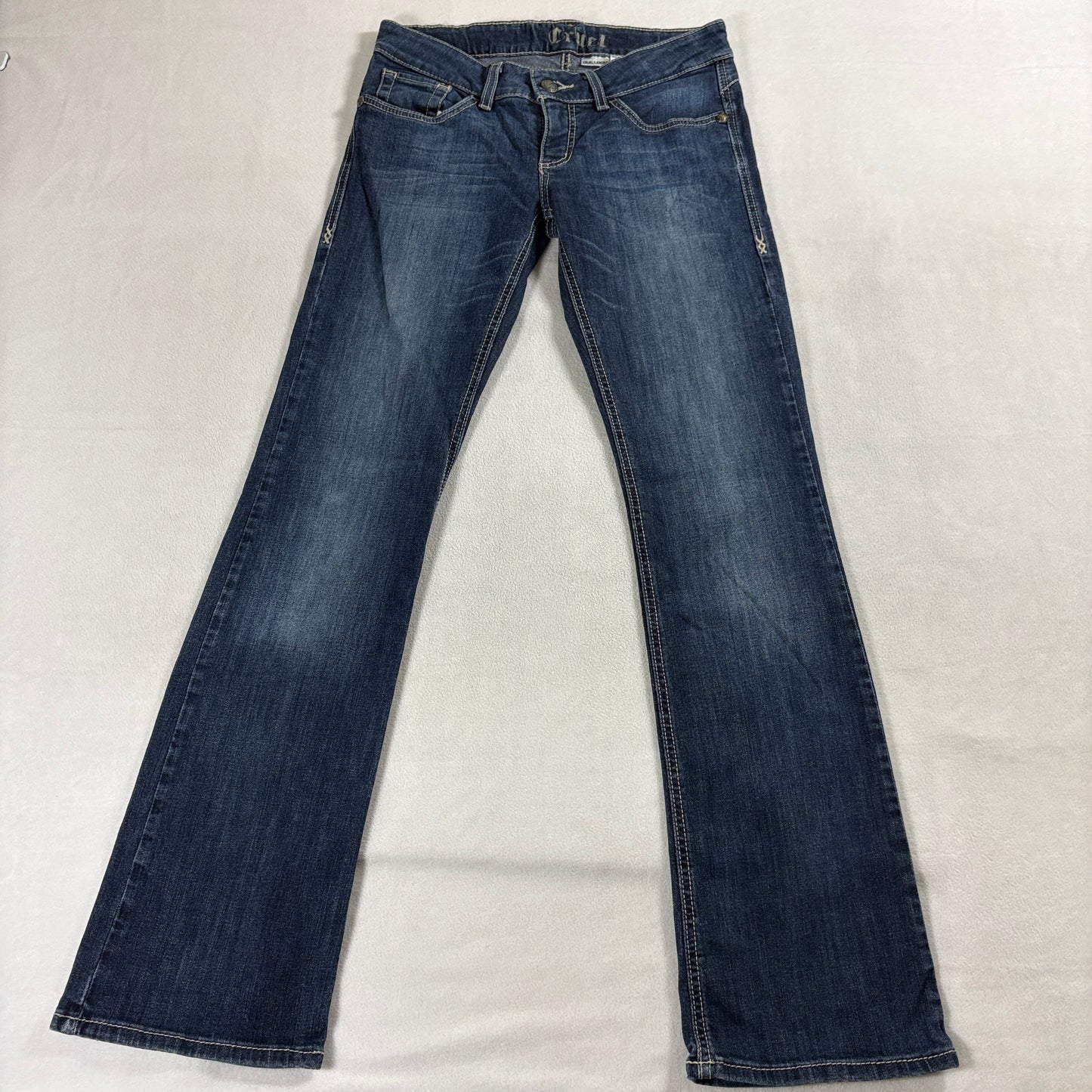 Cruel Girl Jeans Bootcut Flare Low Rise Size 9L Fits Like 31x32 Western Denim