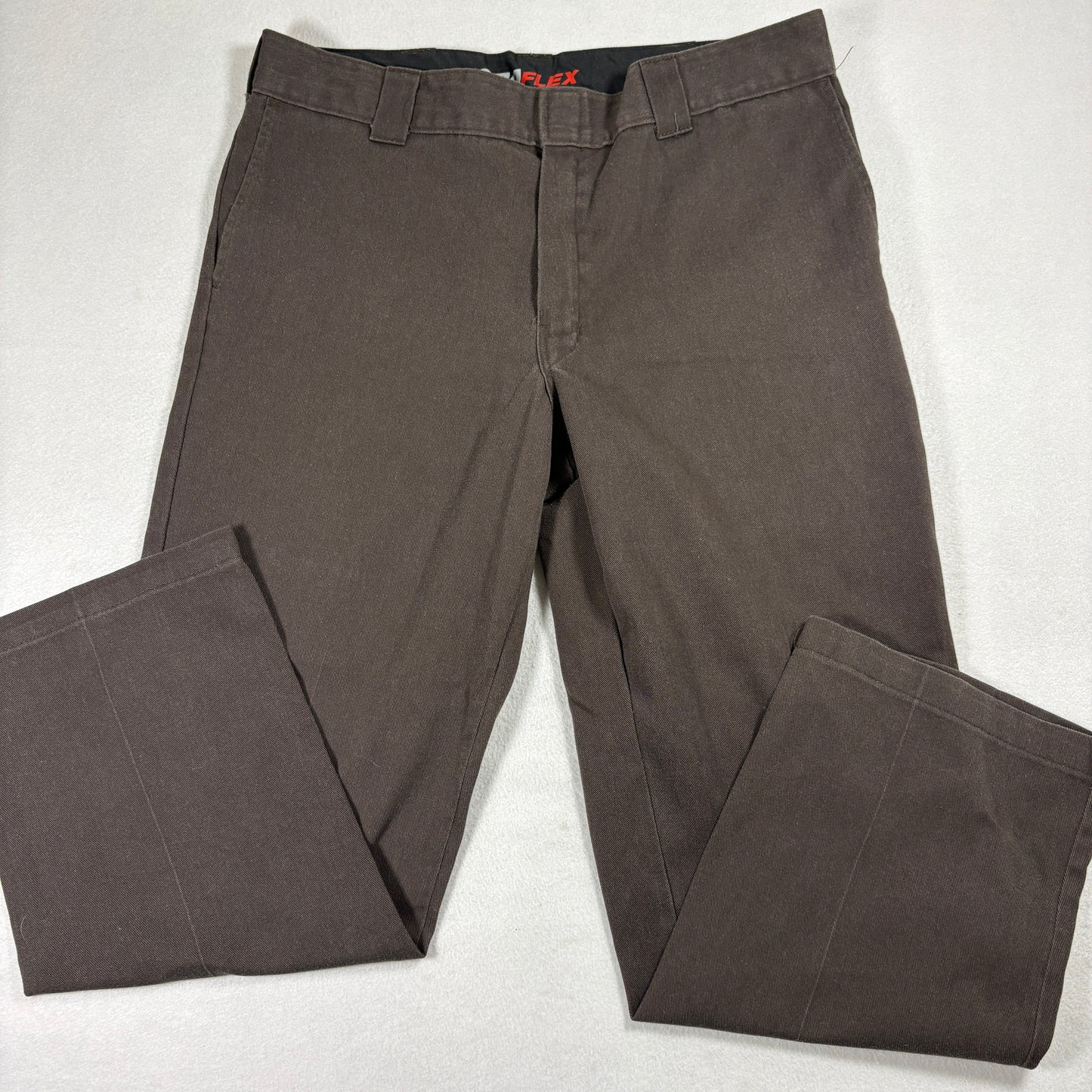 Dickies 874 Flex Mens Pants 38x30 Brown Original Fit Work Pants Durable