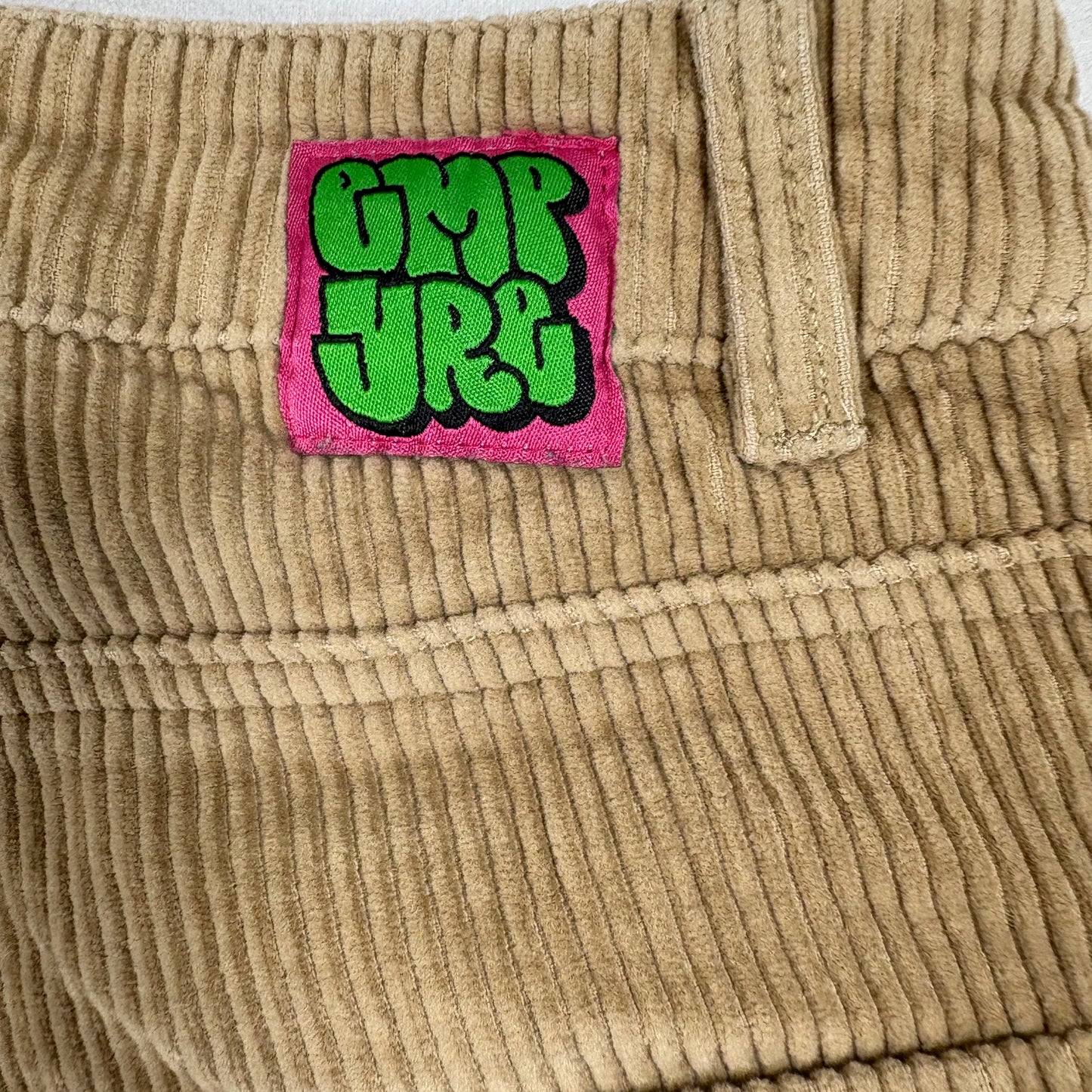 Empyre Womens Corduroy Pants Size 0 Tan Beige Straight Leg Baggy Skater Y2K 90s