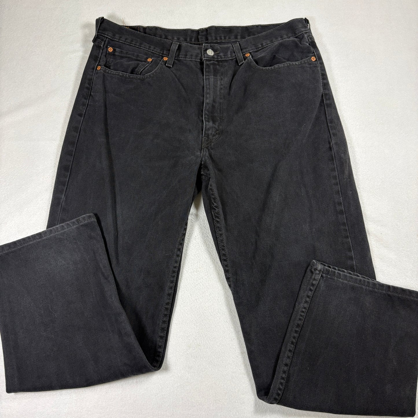 Levi’s 550 Mens Jeans 38x30 Black Relaxed Fit Tapered Leg Denim Vintage Wash