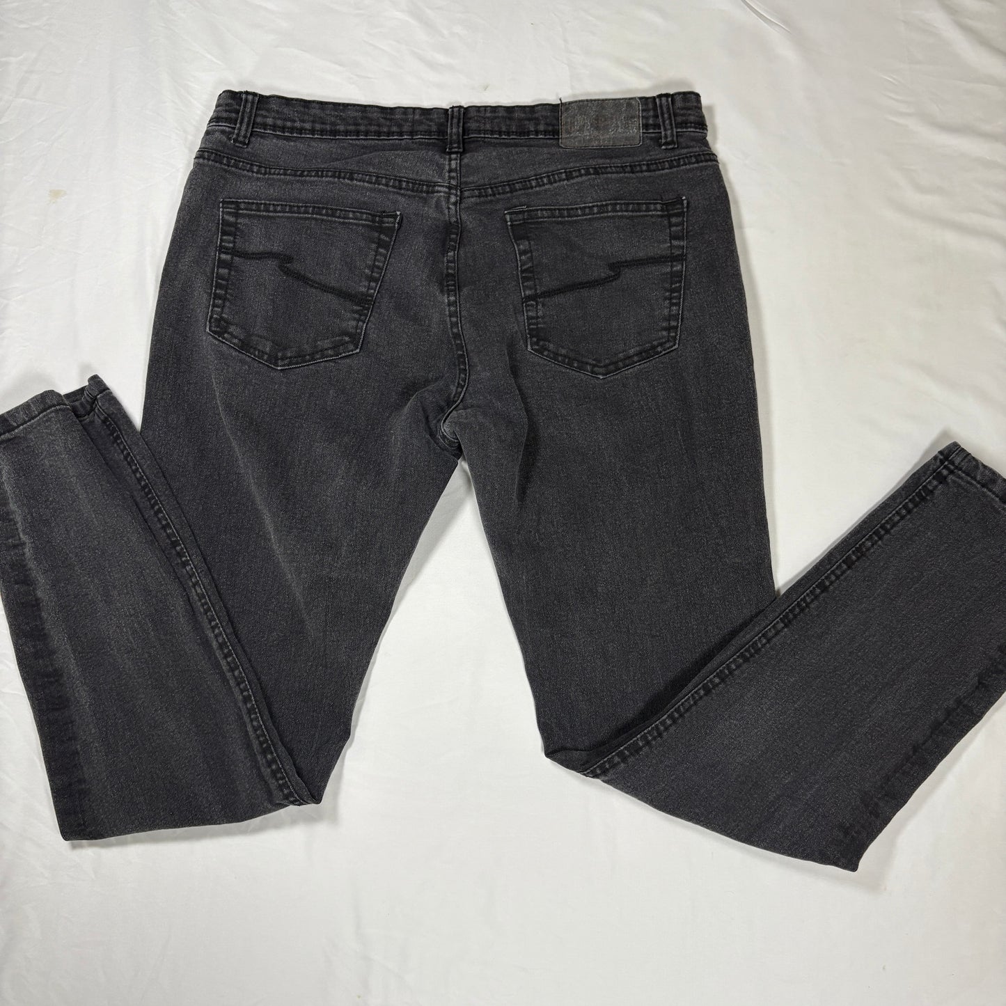 Copper & Oak Jeans Men 36x30 Slim Straight Gray Black Wash Denim Casual Pants