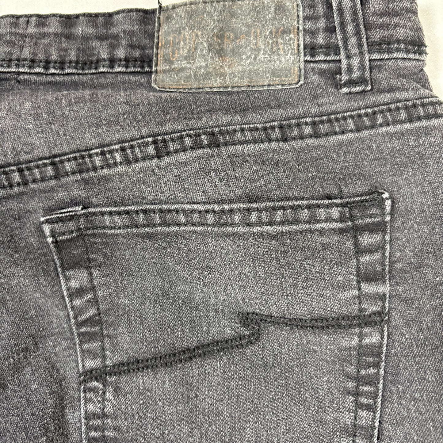 Copper & Oak Jeans Men 36x30 Slim Straight Gray Black Wash Denim Casual Pants