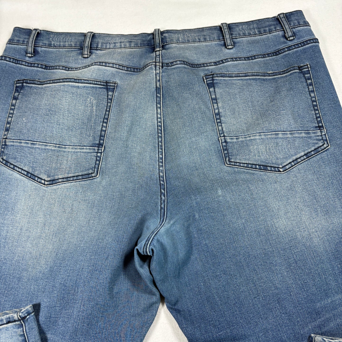 Arizona Mens Jeans 46x32 Relaxed Straight Blue Denim Y2K Baggy Distressed