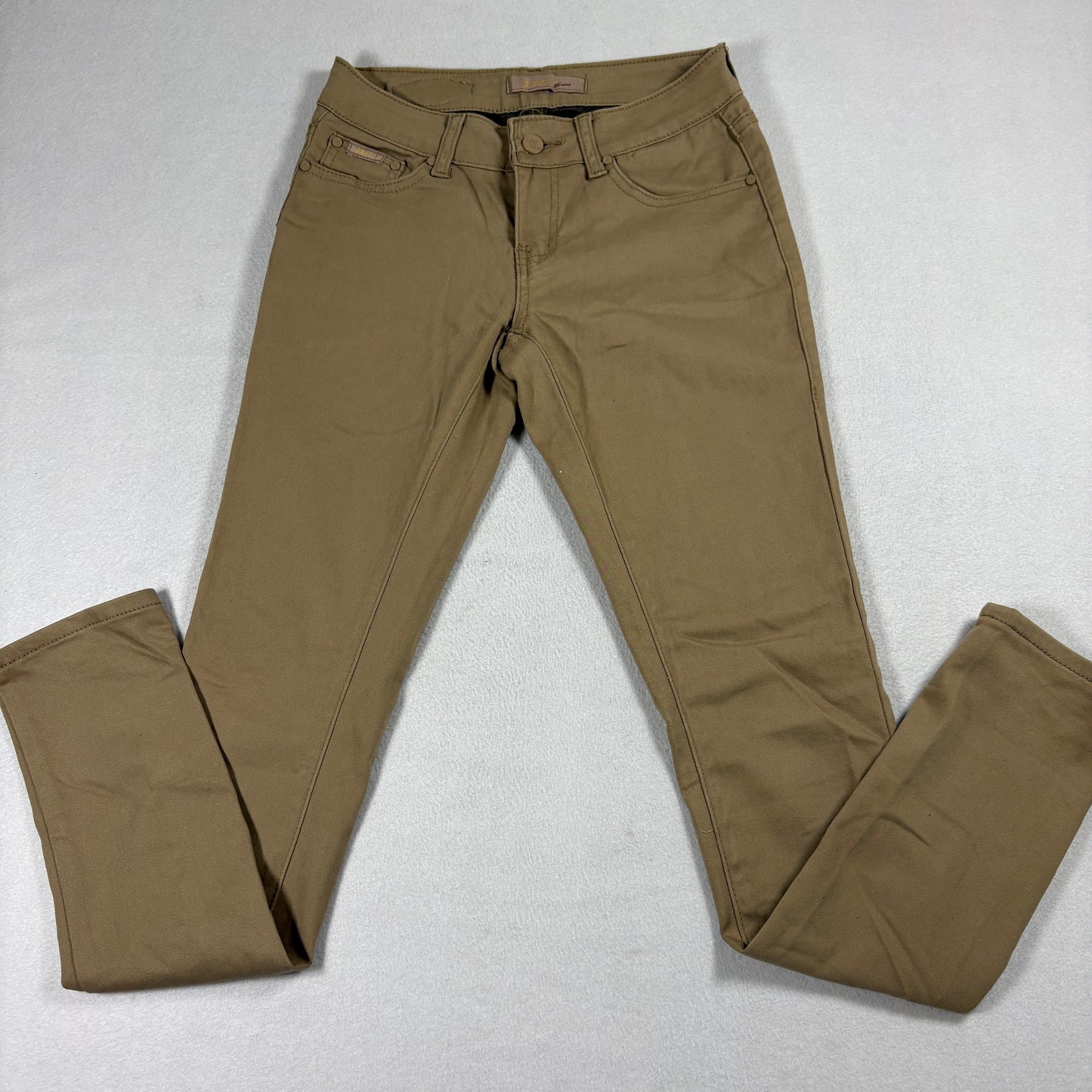 J&C Jeans Womens Pants Size 1 Brown Skinny Stretch Casual Mid Rise