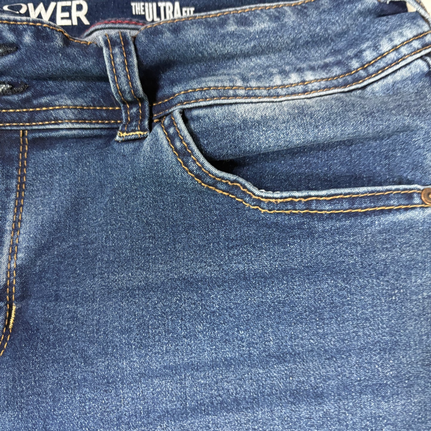 WallFlower Ultra Fit Jeans Women Sz 15 Blue Raw Hem Stretch Denim Casual Pants