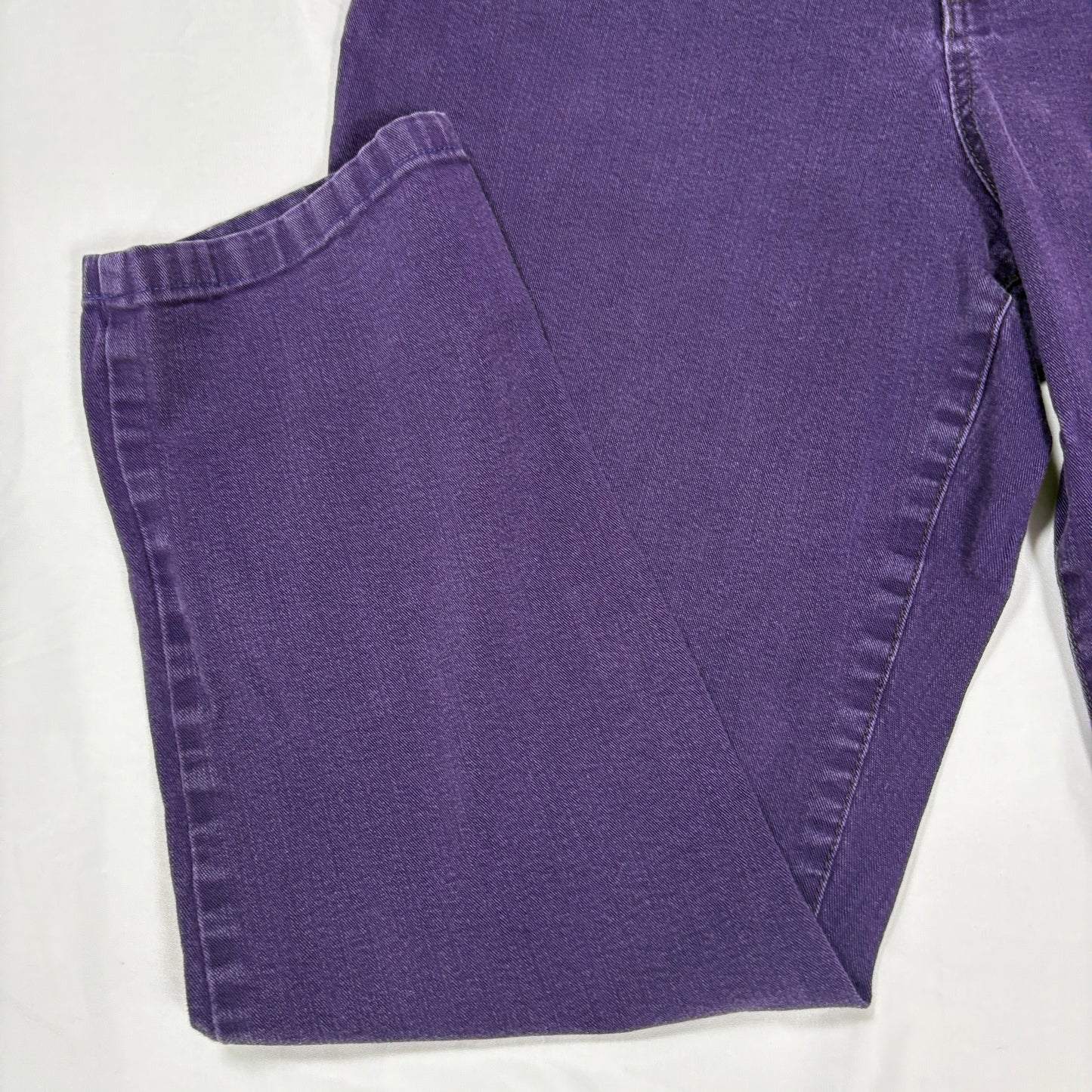 Style & Co Slim Leg Jeans Women 12S Purple Tummy Control Stretch Denim Baggy