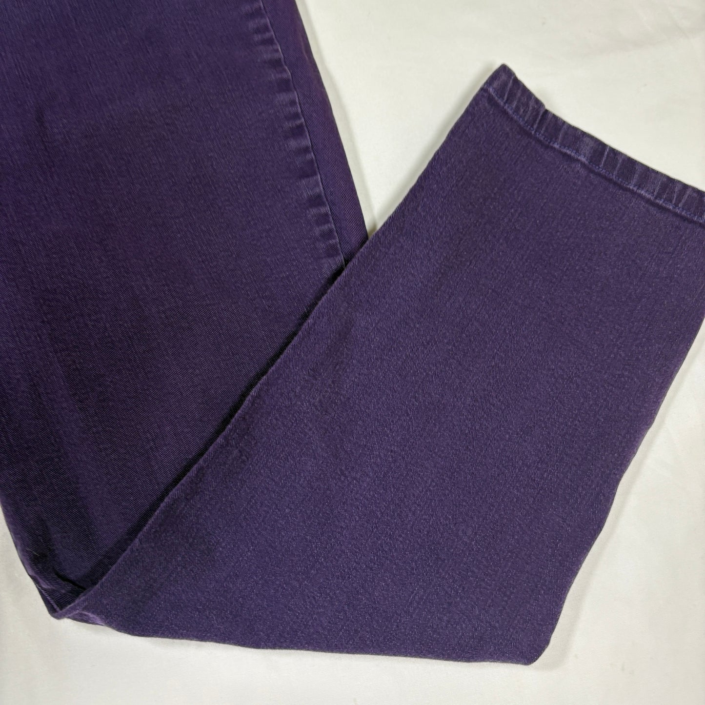 Style & Co Slim Leg Jeans Women 12S Purple Tummy Control Stretch Denim Baggy