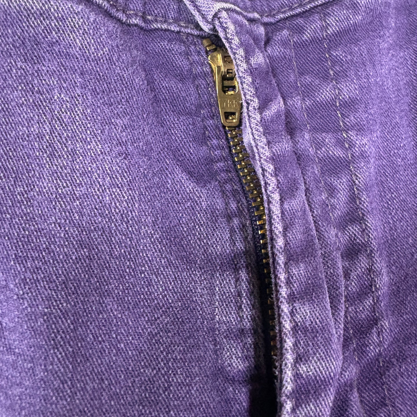 Style & Co Slim Leg Jeans Women 12S Purple Tummy Control Stretch Denim Baggy