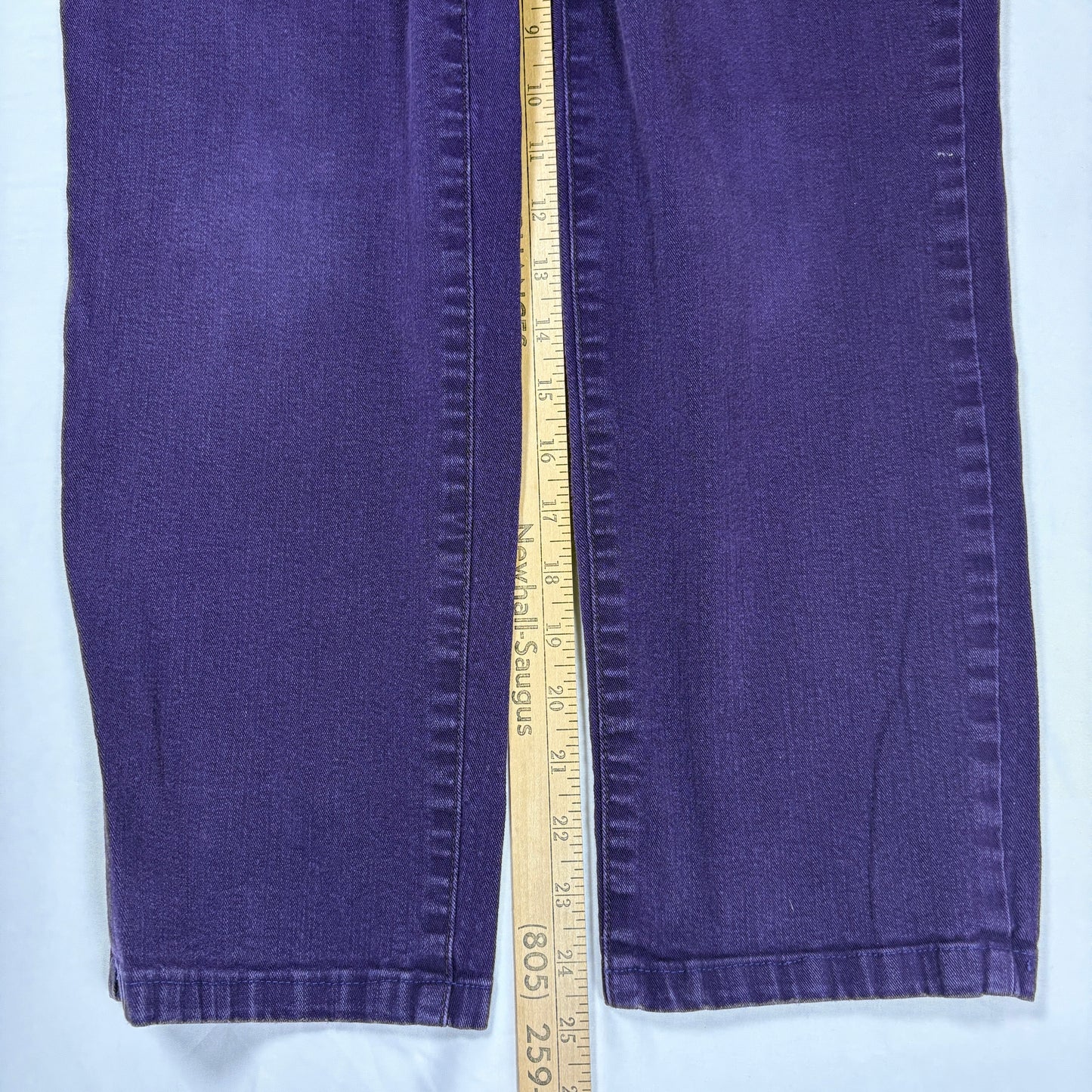 Style & Co Slim Leg Jeans Women 12S Purple Tummy Control Stretch Denim Baggy