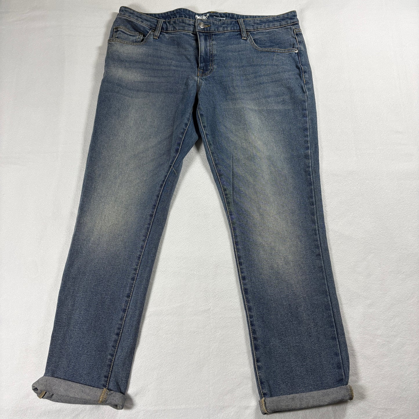 No Boundaries Jeans Womens 16x33 Blue Boyfriend Super Stretch Denim Fit ModernXXX