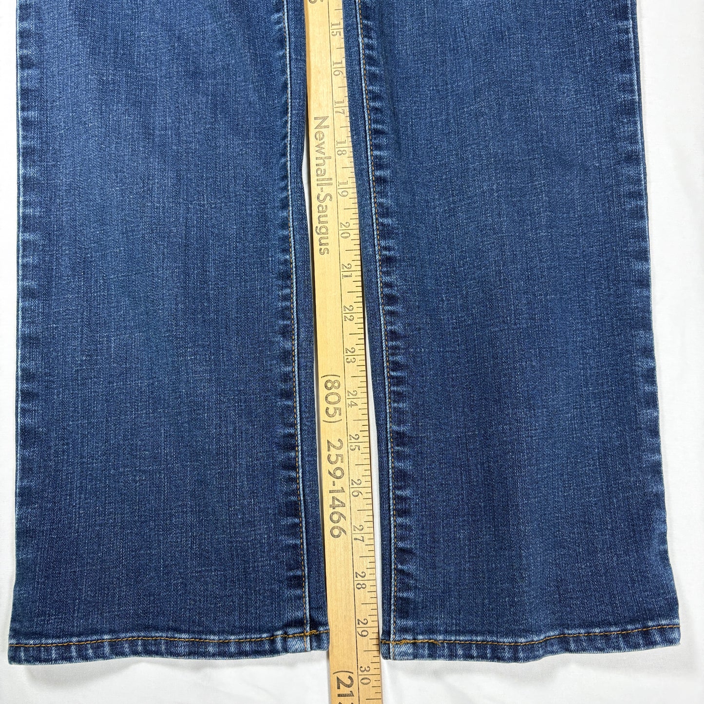 Chico’s So Slimming Jeans Women 2 Reg Blue Stretch Straight Denim Classic Pants