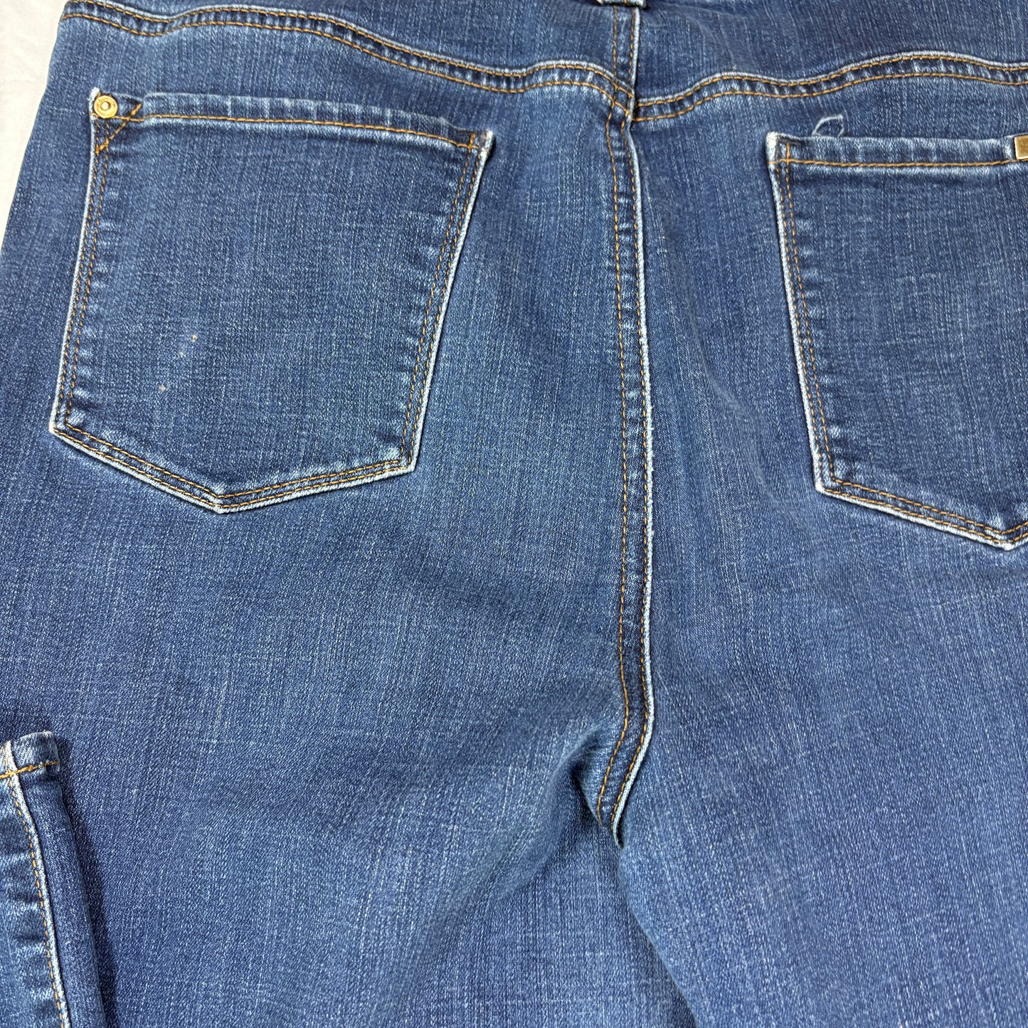 Chico’s So Slimming Jeans Women 2 Reg Blue Stretch Straight Denim Classic Pants