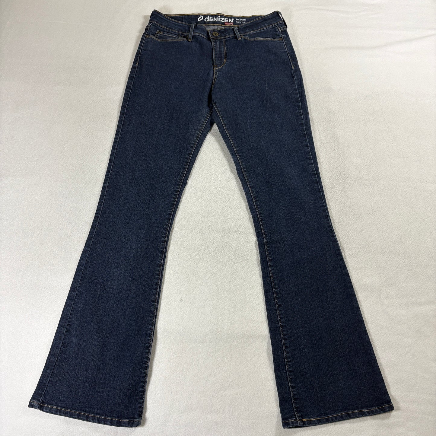 Denizen Levis Bootcut Jeans 8 Long Fits Like 28x32 Dark Wash Stretch Denim