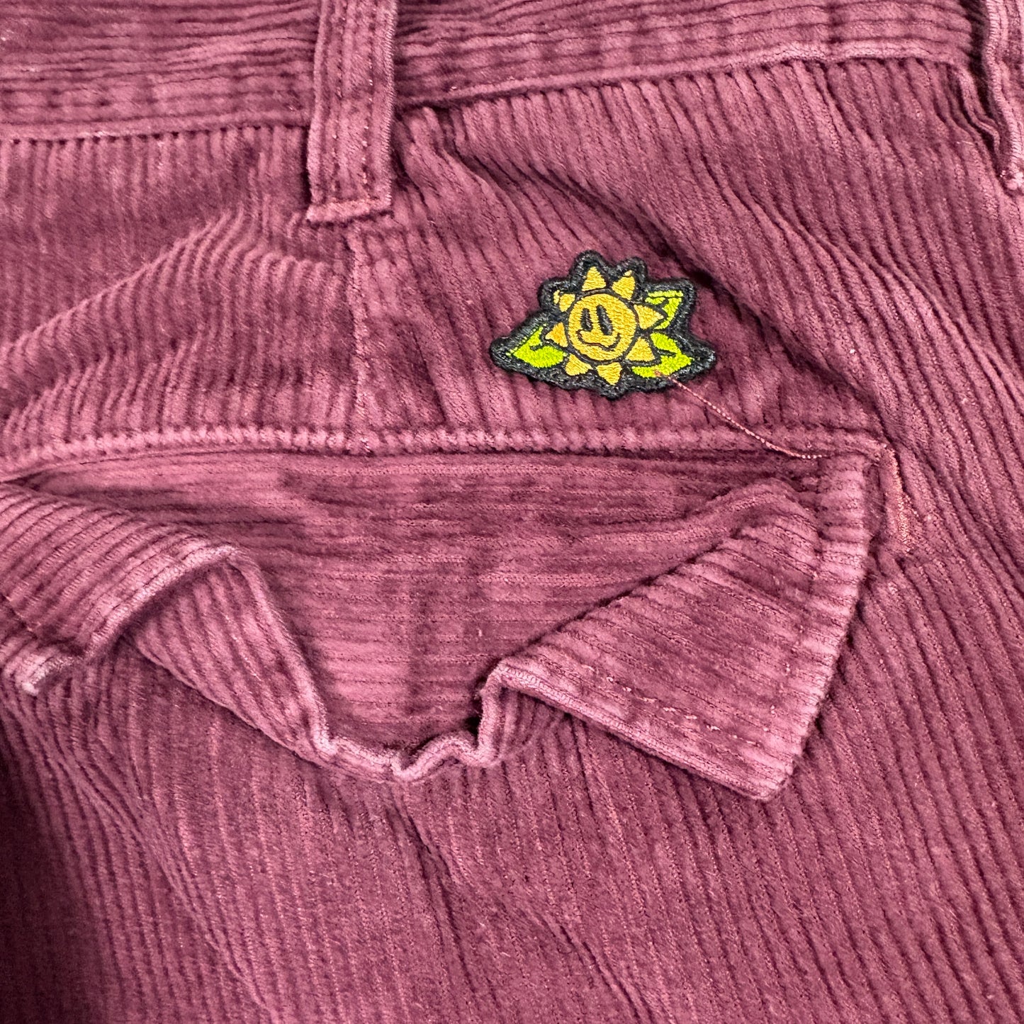 Vans Mens 32 Corduroy Cargo Pants Burgundy Red Baggy Y2K 90s Grunge Streetwear