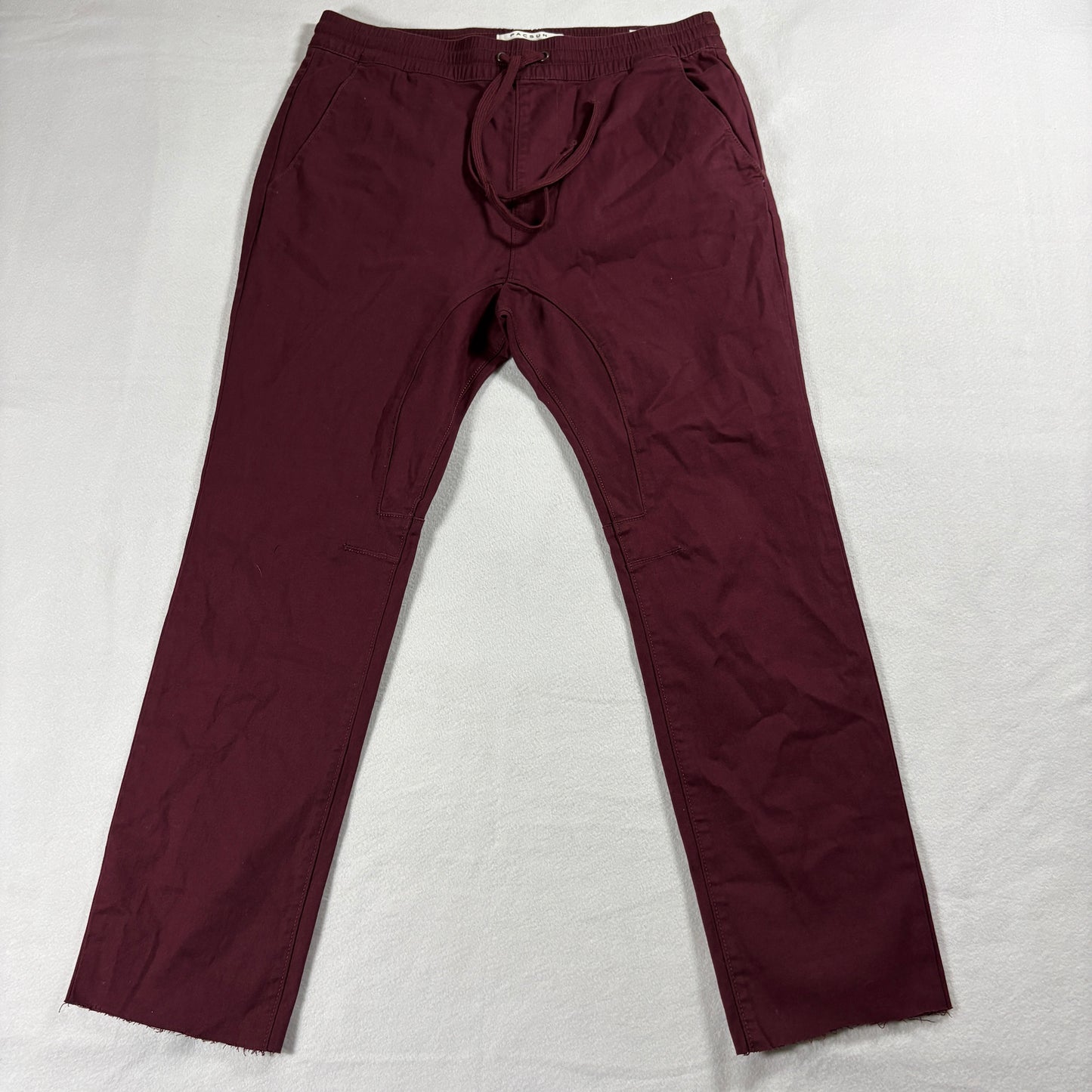 PacSun Jogger Pants Mens Medium Burgundy Drawstring Casual Lounge Streetwear